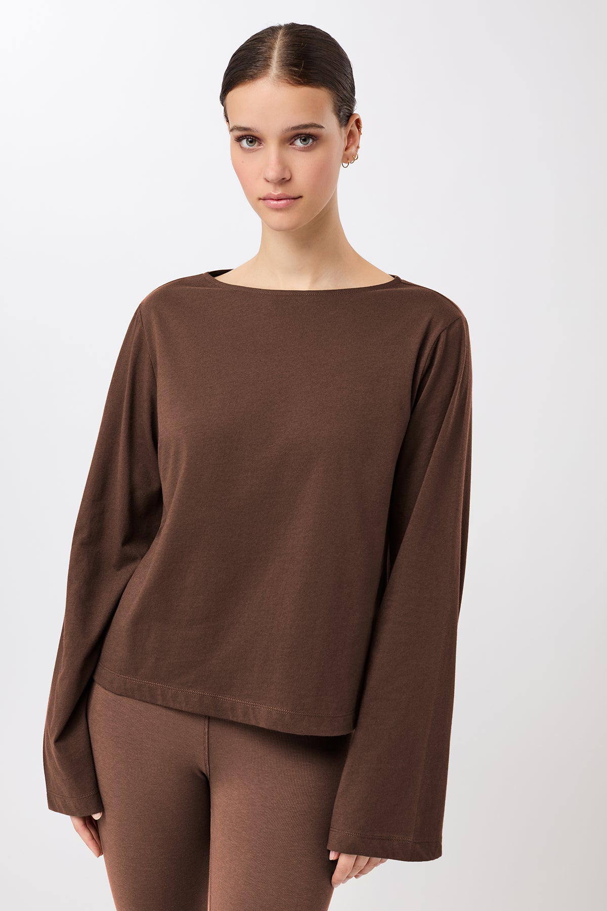Mandala Damen vegan Langarmshirt Iconic Wilderness In Braun