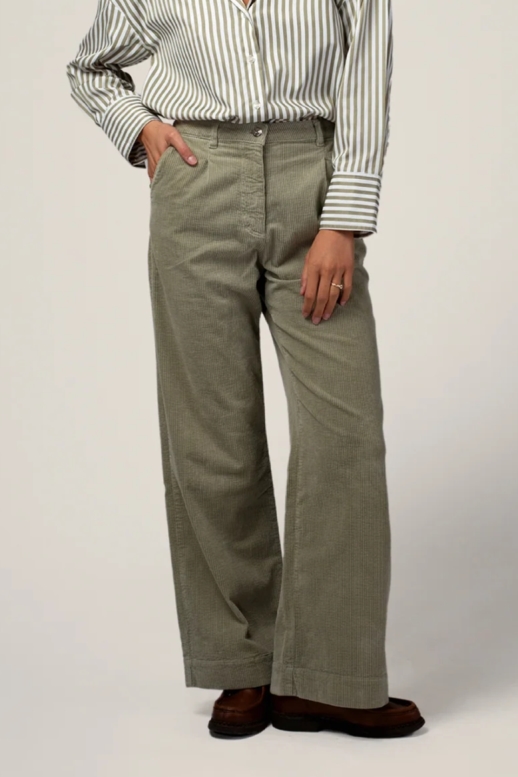 C&Atilde;&acute;tel&Atilde;&copy; Damen vegan Plisseehose In Salbeigr&Atilde;&frac14;n