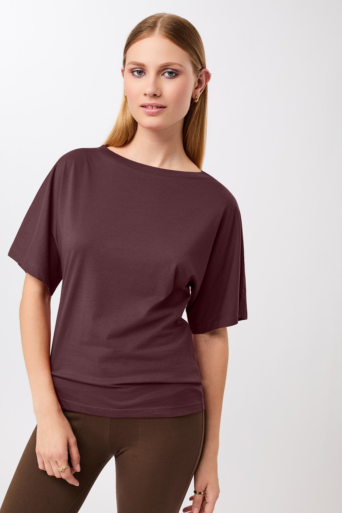 MANDALA womens vegan T-Shirt Butterfly Ruby