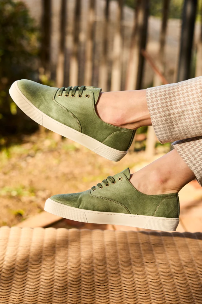 Minuit Sur Terre womens vegan Sneakers Cuore Sage Green
