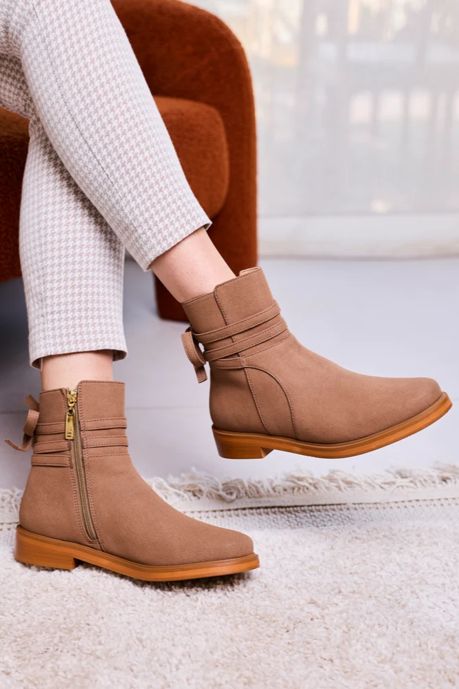 Minuit Sur Terre womens vegan Boots Simone Mocha