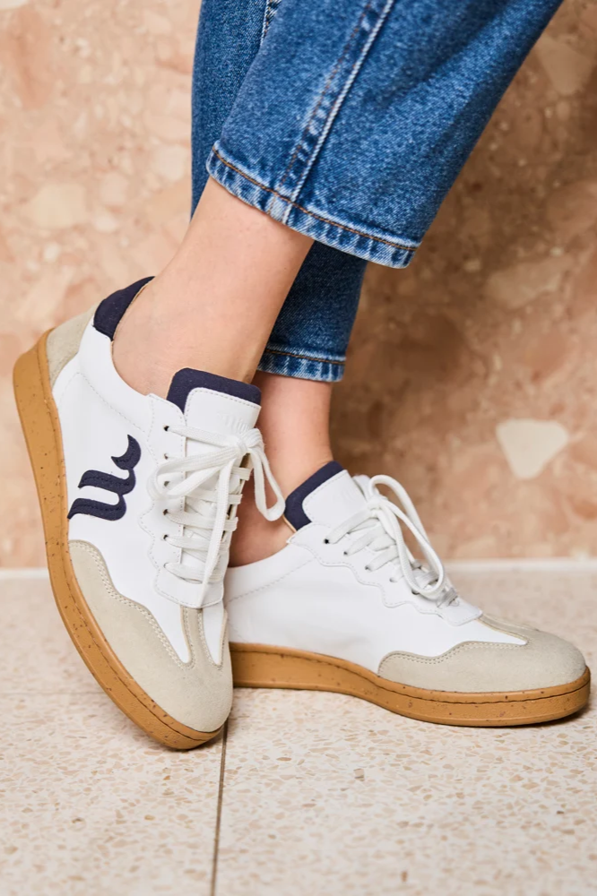 Minuit Sur Terre men vegan Sneakers Ubac White Blue