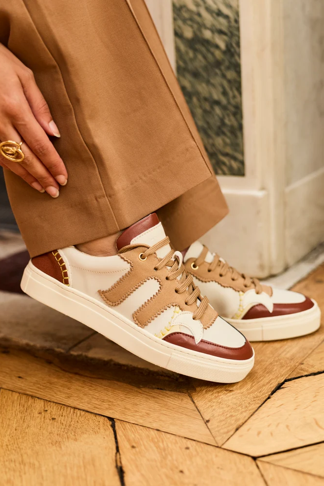 Minuit Sur Terre womens vegan Sneakers Empreinte Dune Beige