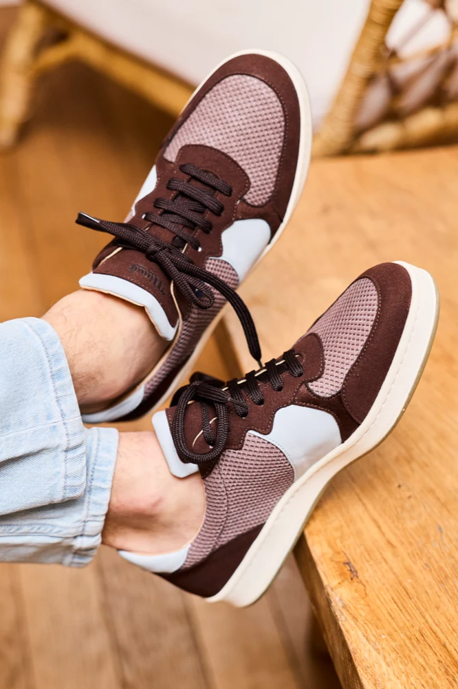 Minuit Sur Terre men vegan Sneakers Max Chocolate Brown