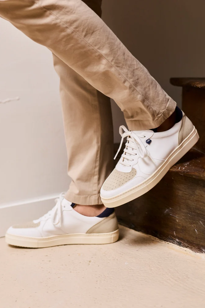 Minuit Sur Terre men vegan Sneakers Barkley White Blue