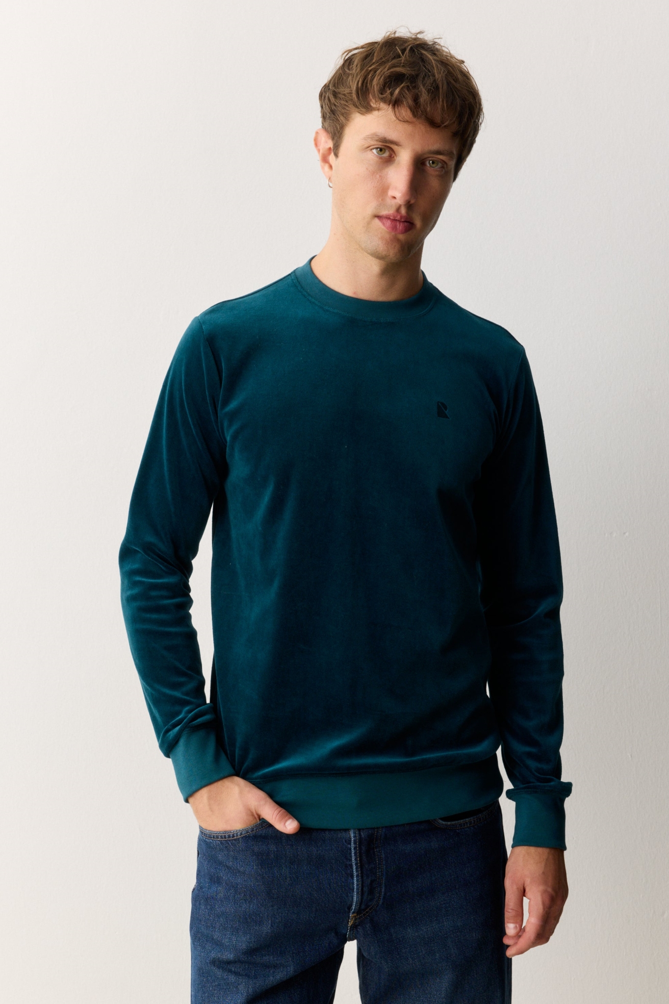 Recolution Herren vegan Sweatshirt Pimento Deep Teal