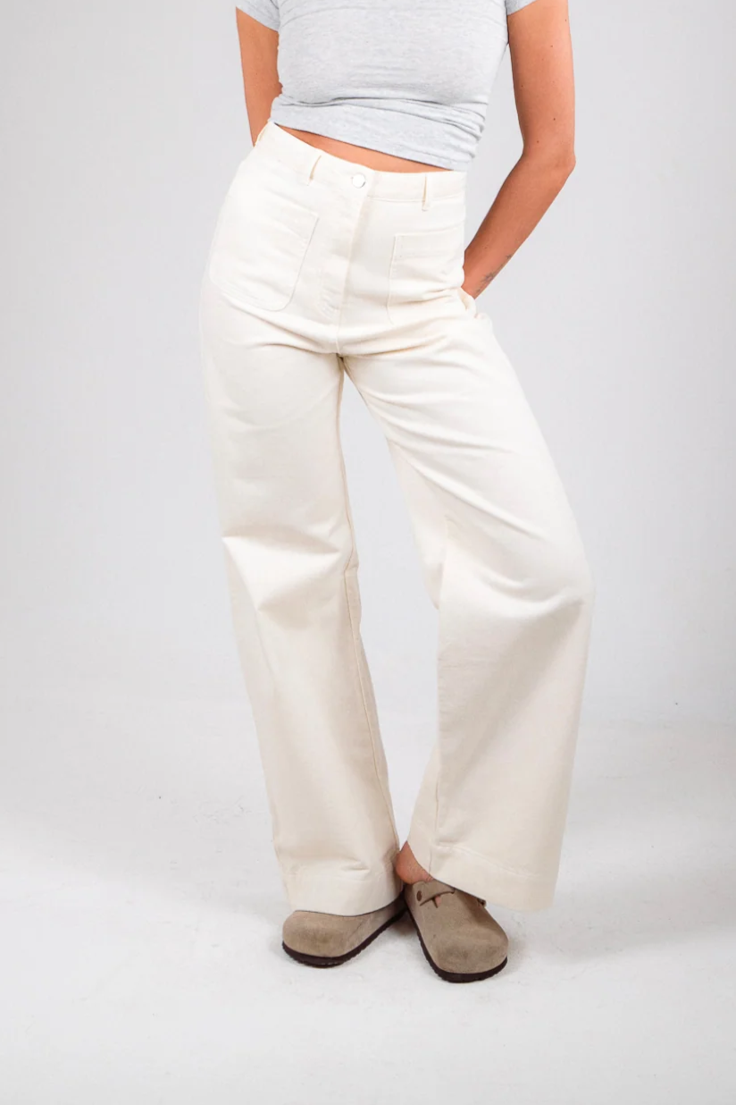C&Atilde;&acute;tel&Atilde;&copy; Damen vegan Hose Jane Ecru