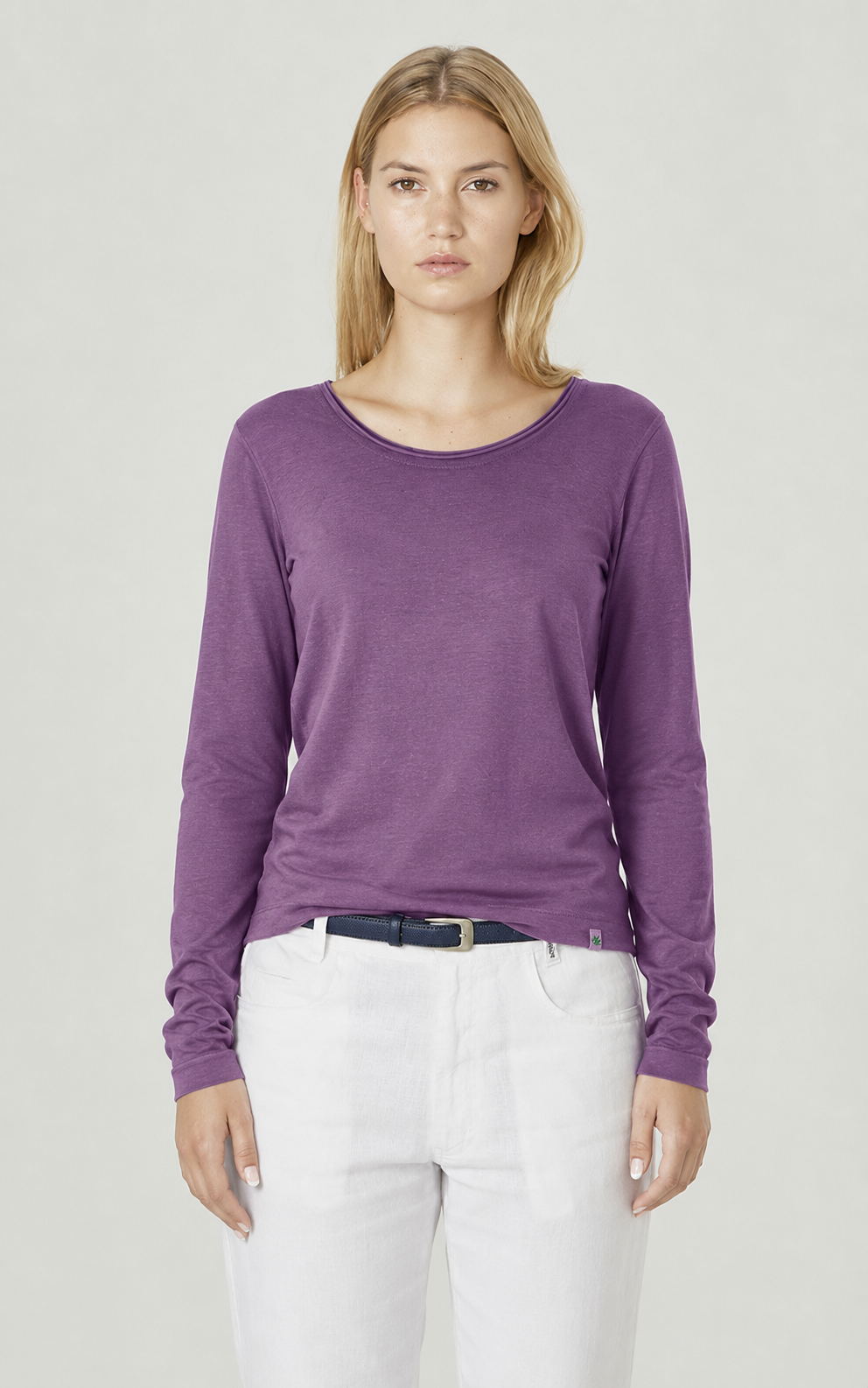 HempAge Damen vegan Langarm T-Shirt Amethyst