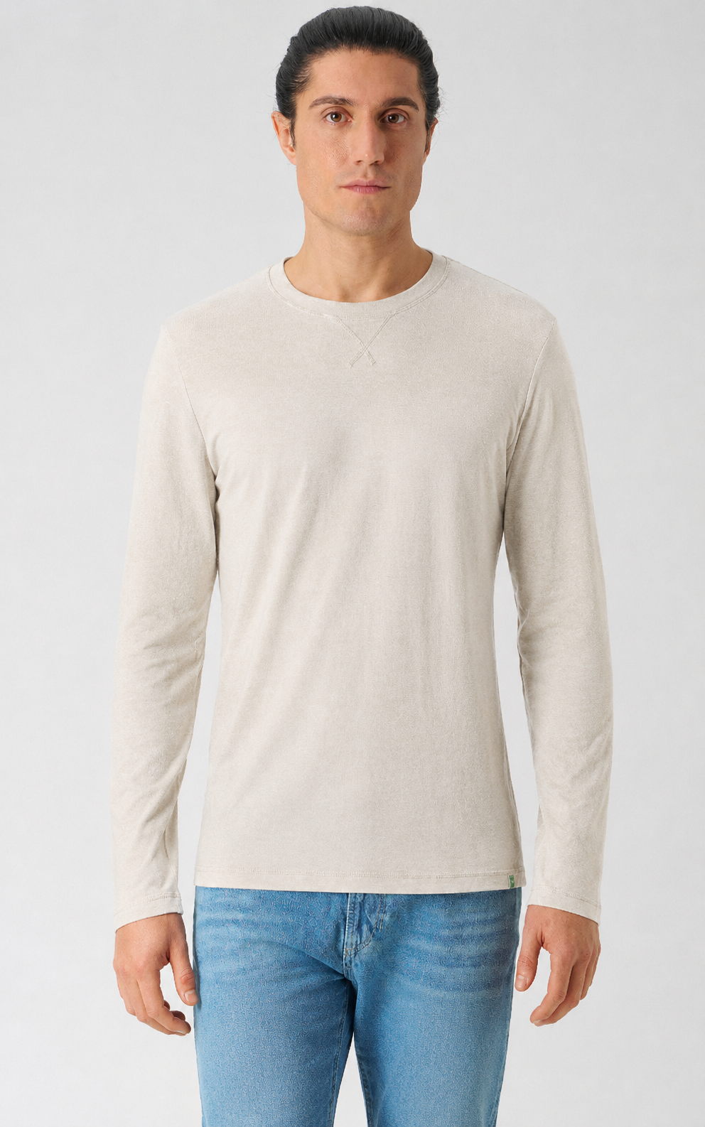 HempAge Herren vegan Langarmshirt Thistle In Beige