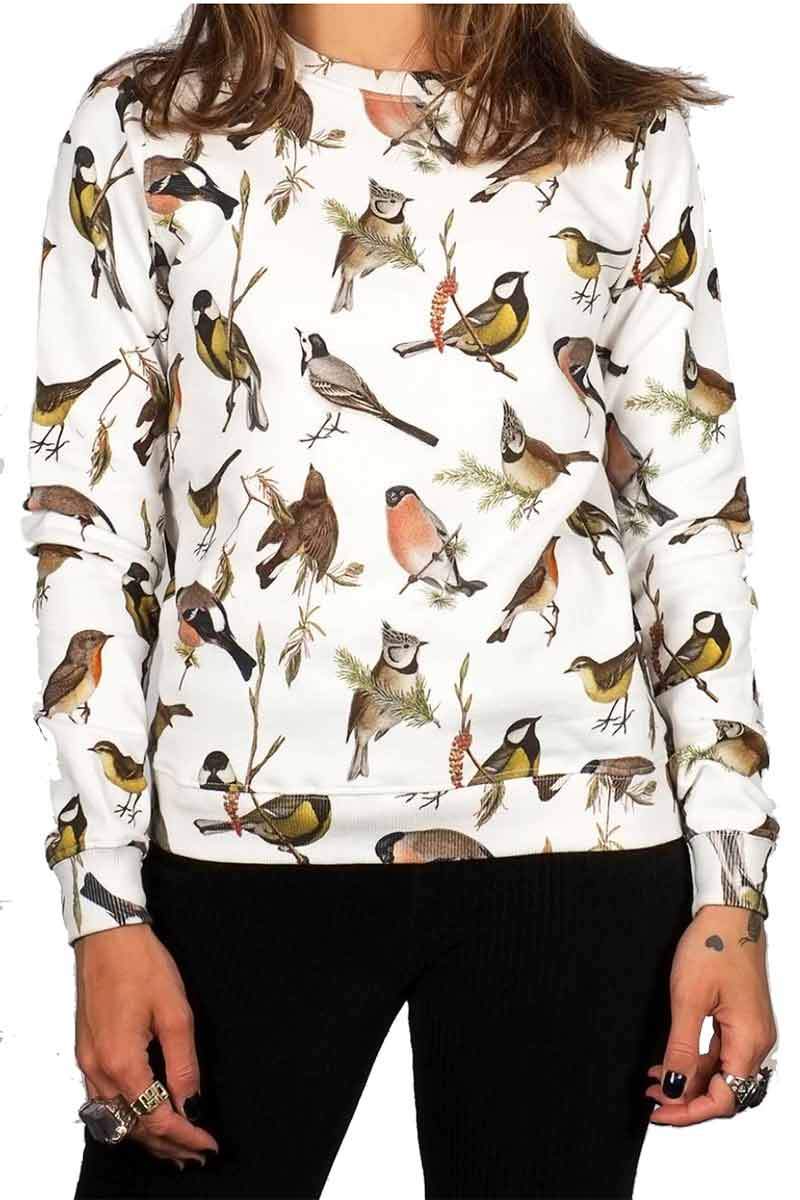 Dedicated Damen vegan Sweatshirt Ystad Herbst VÃ¶gel
