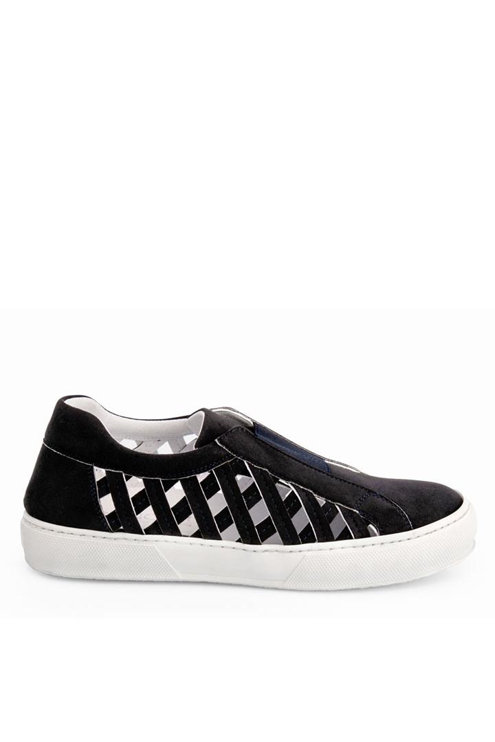 Image of Noah dames vegan Sneaker For Her & Him Elie Suede - Blauq