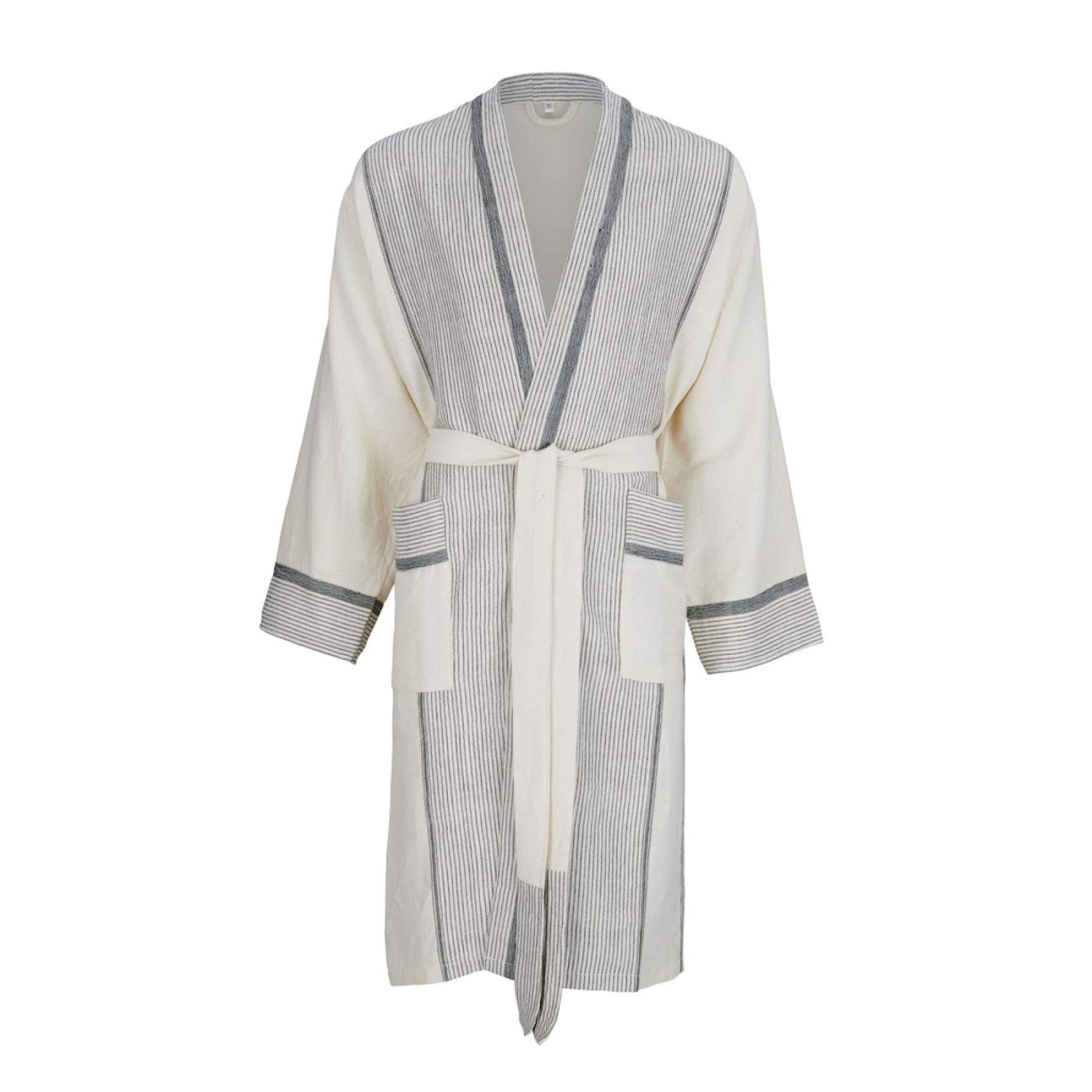 Luks men vegan Kimono Robe Mete Black & Salt