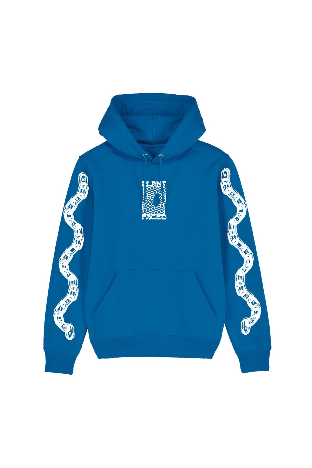 Image of Plant Faced Clothing dames vegan Hoodie Make The Connection Blauw