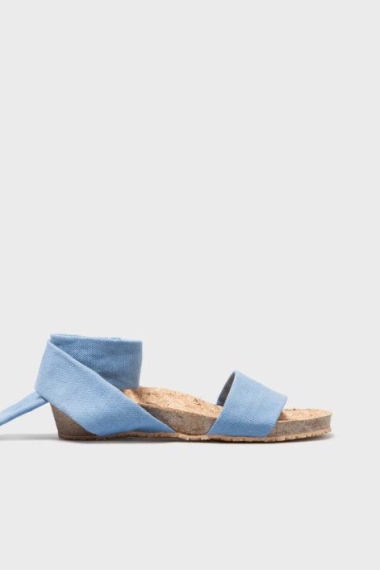 Image of Momoc dames vegan Sandaal Pastel Blauw