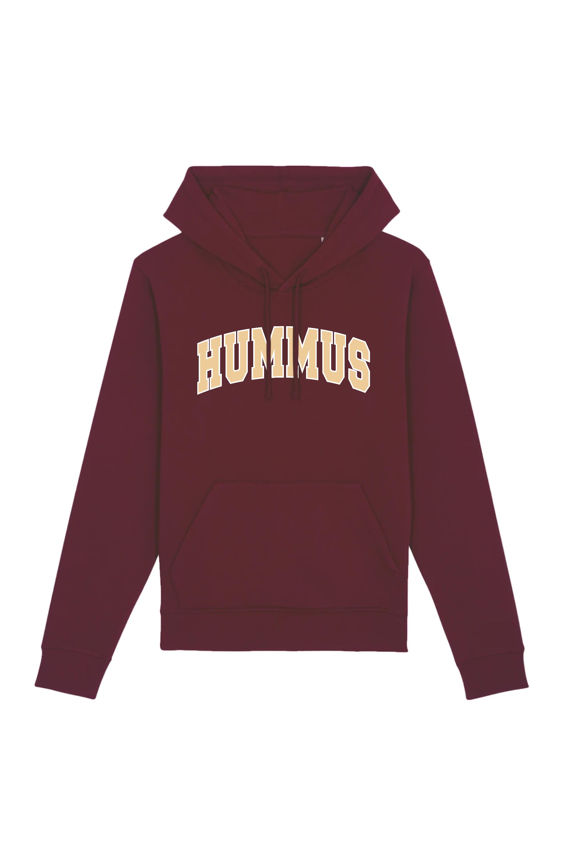 Image of Oat Milk Club dames vegan Hoodie Hummus Bordeaux Rood
