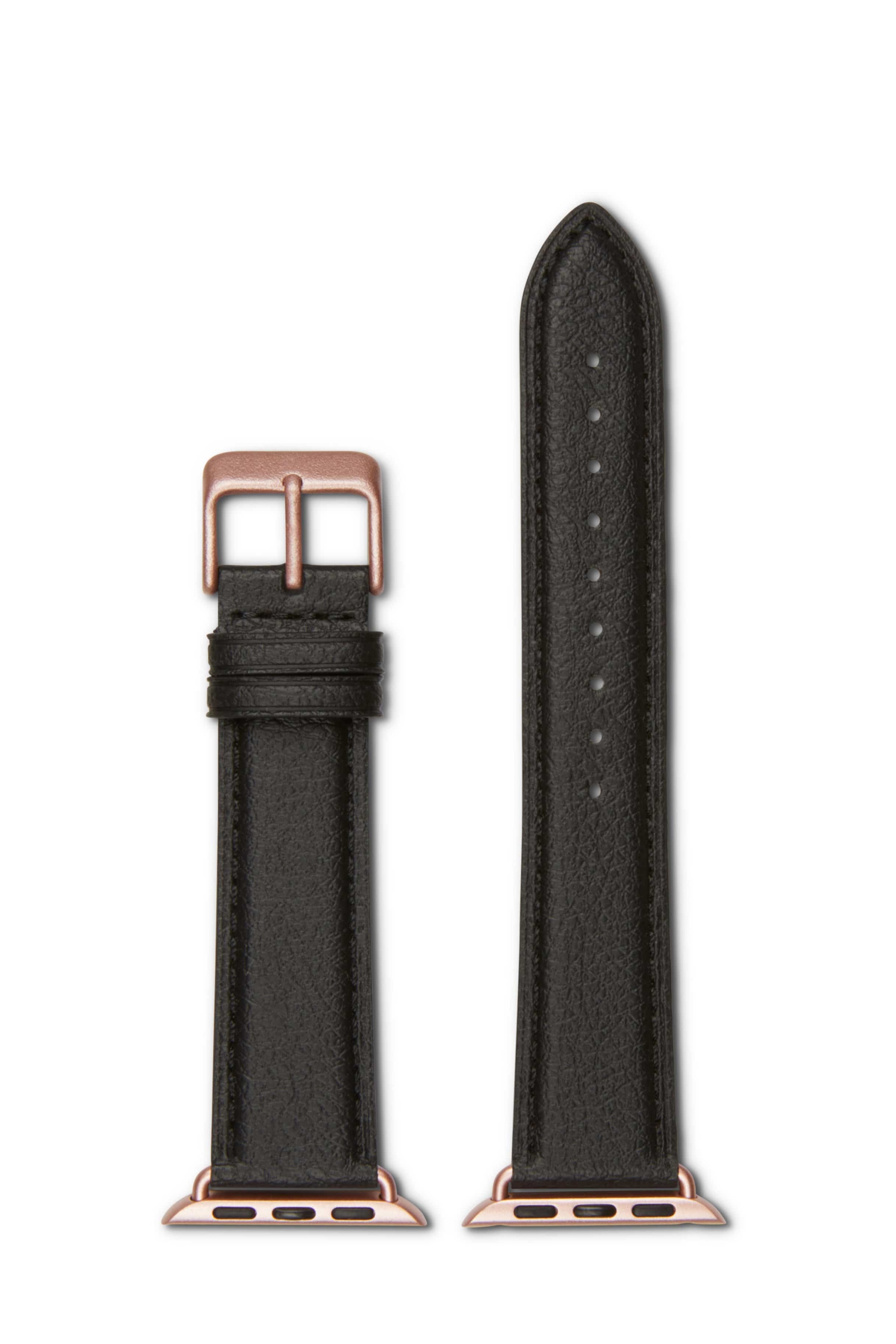 Votch men vegan Watch Strap Apple Skin Black & Rose Gold