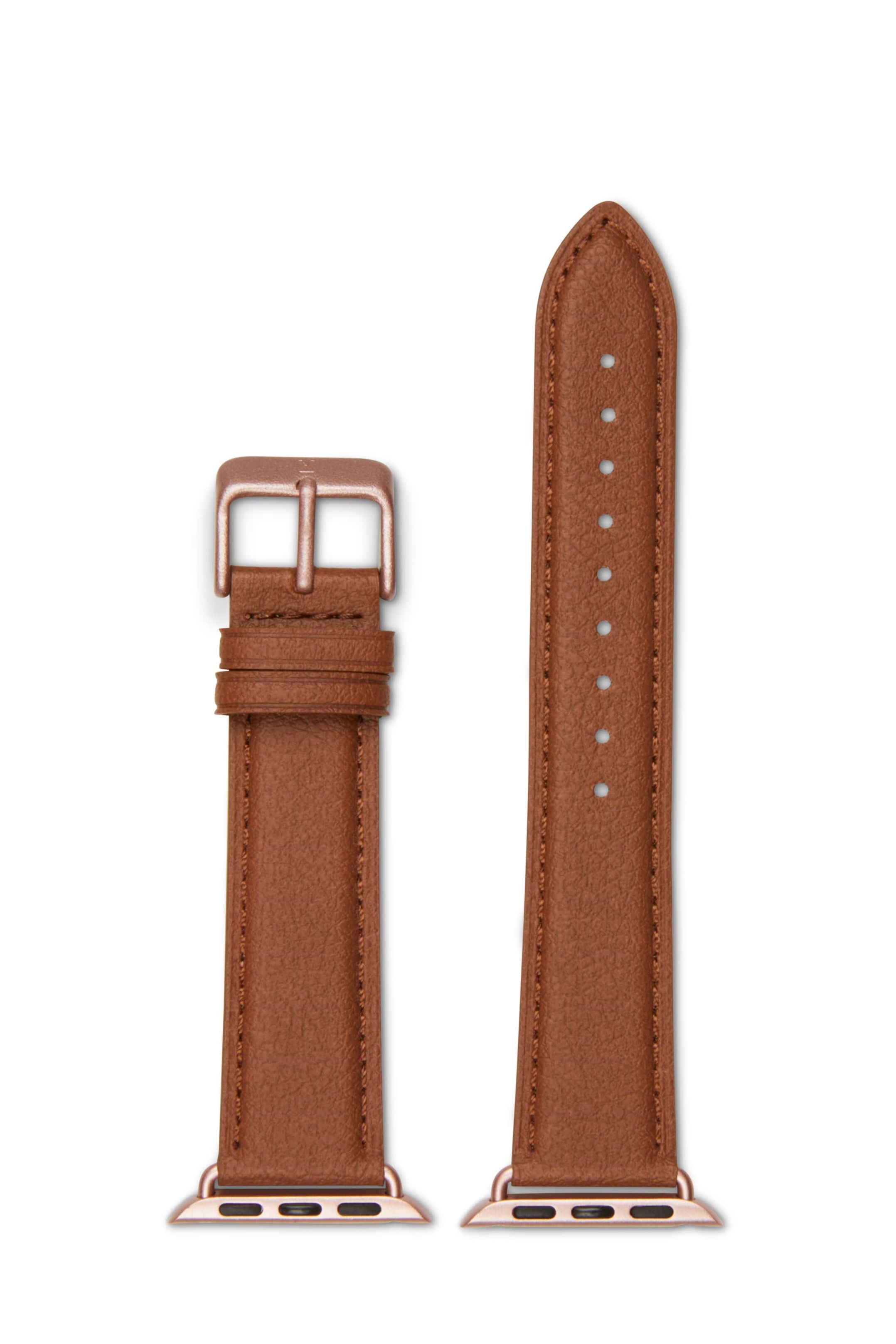 Votch men vegan Watch Strap Apple Skin Brown & Rose Gold