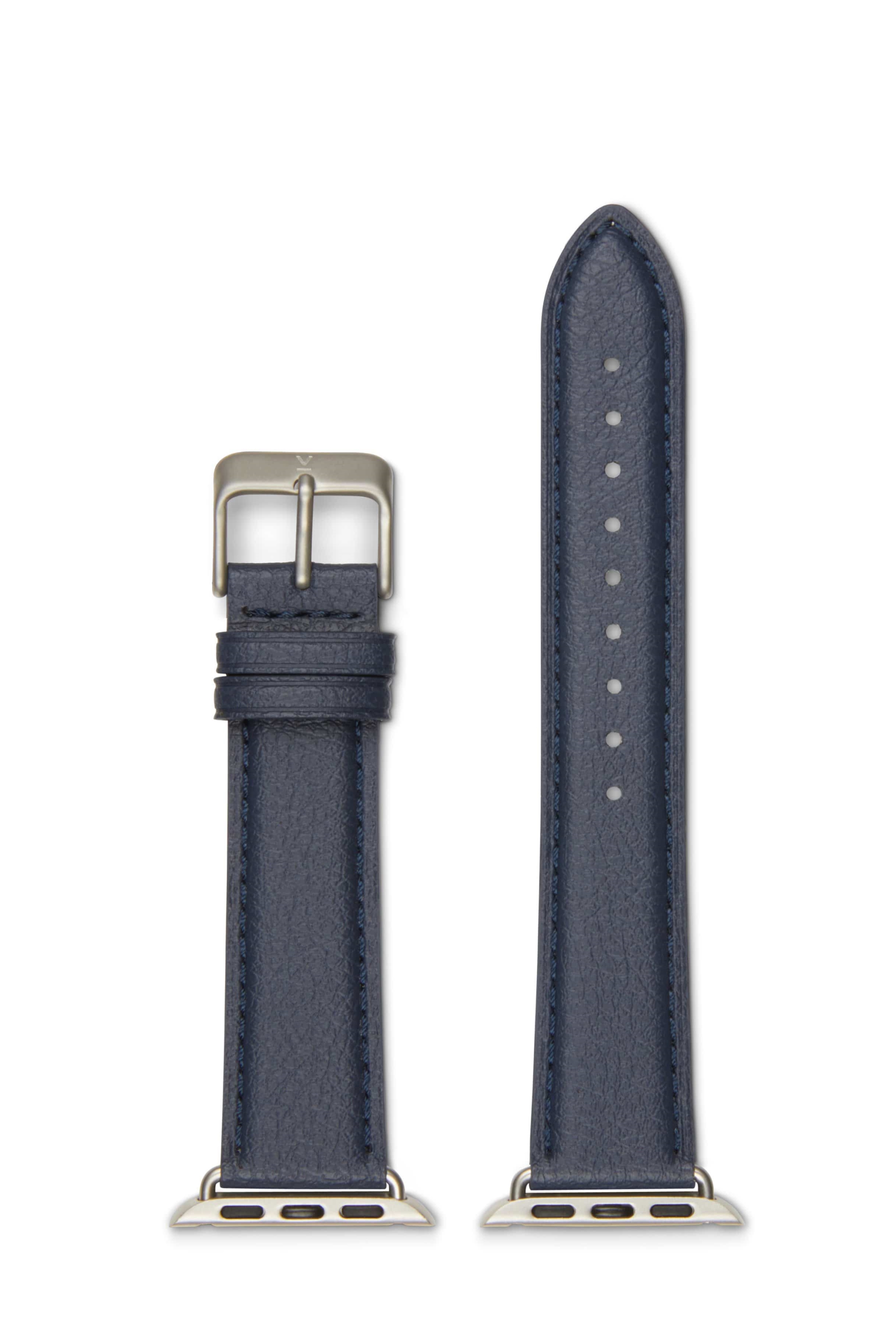 Votch men vegan Watch Strap Apple Skin Navy & Silver