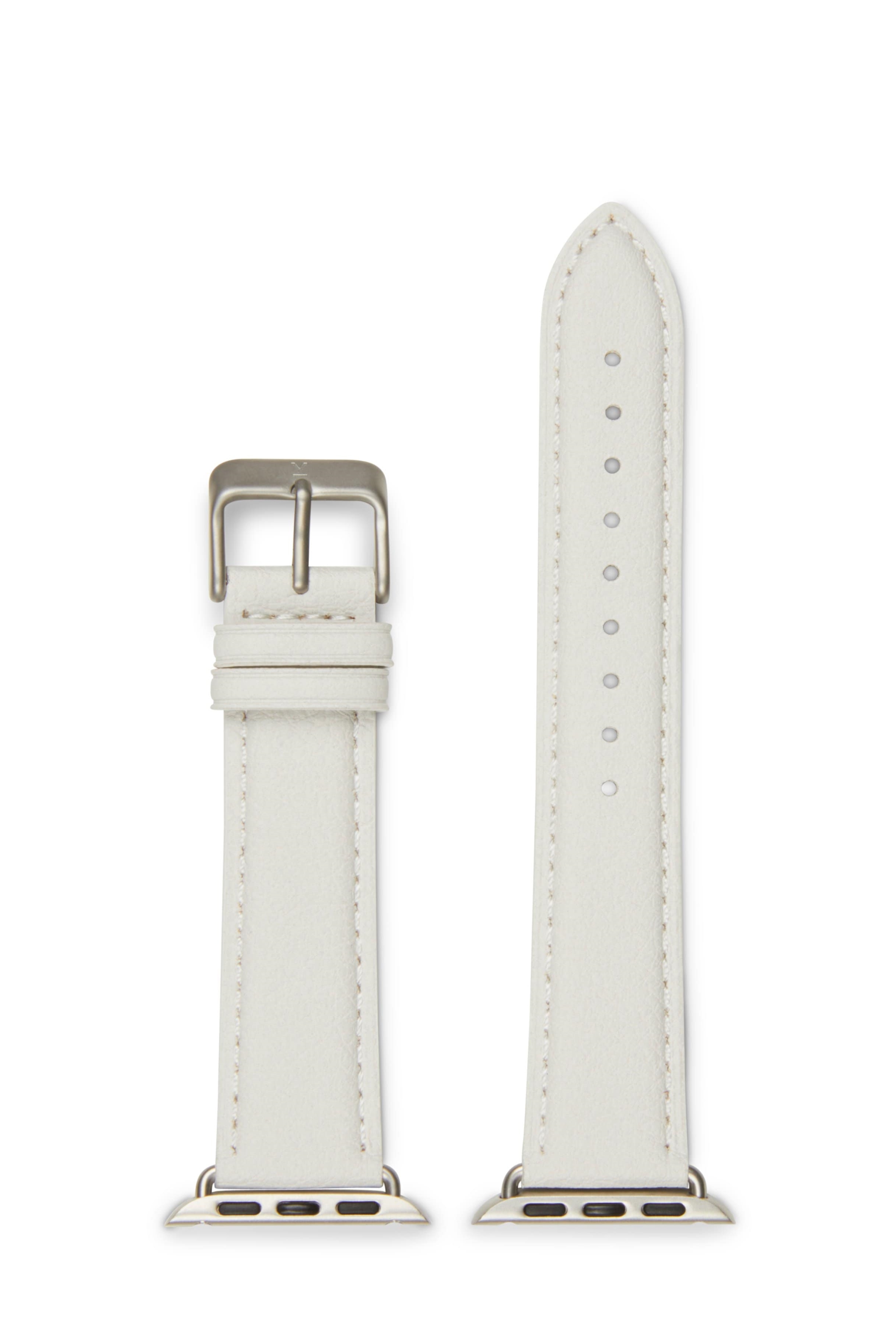 Votch men vegan Watch Strap Apple Skin Off White & Silver
