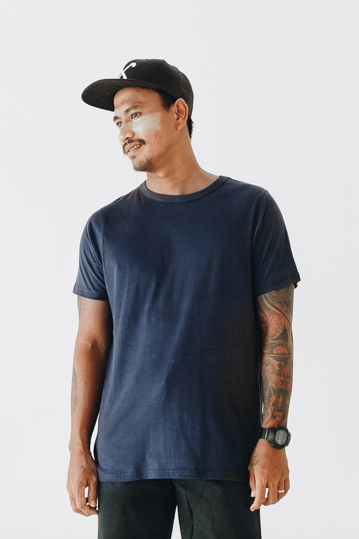 The Driftwood Tales men vegan T-Shirt Navy
