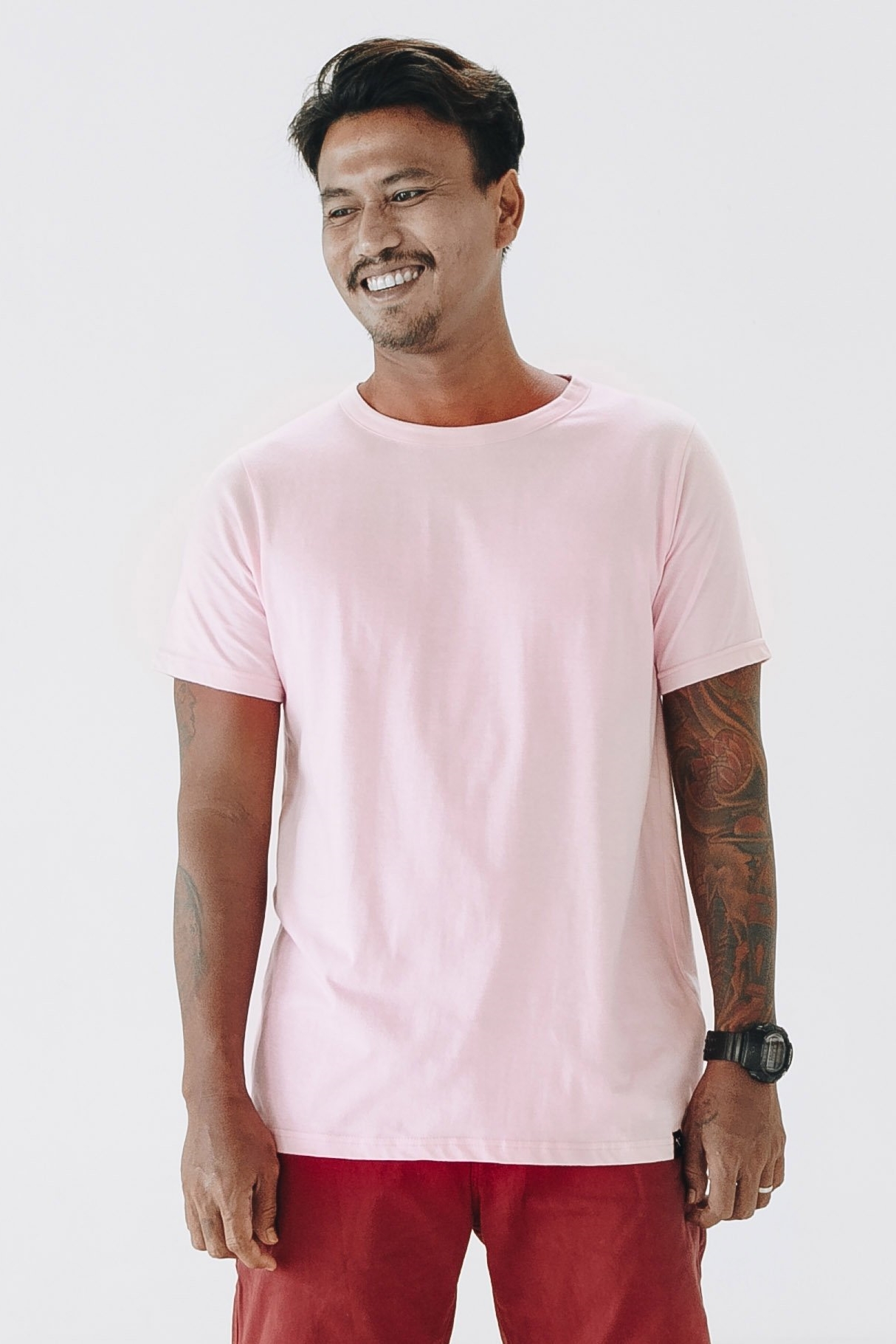 The Driftwood Tales men vegan T-Shirt Pink