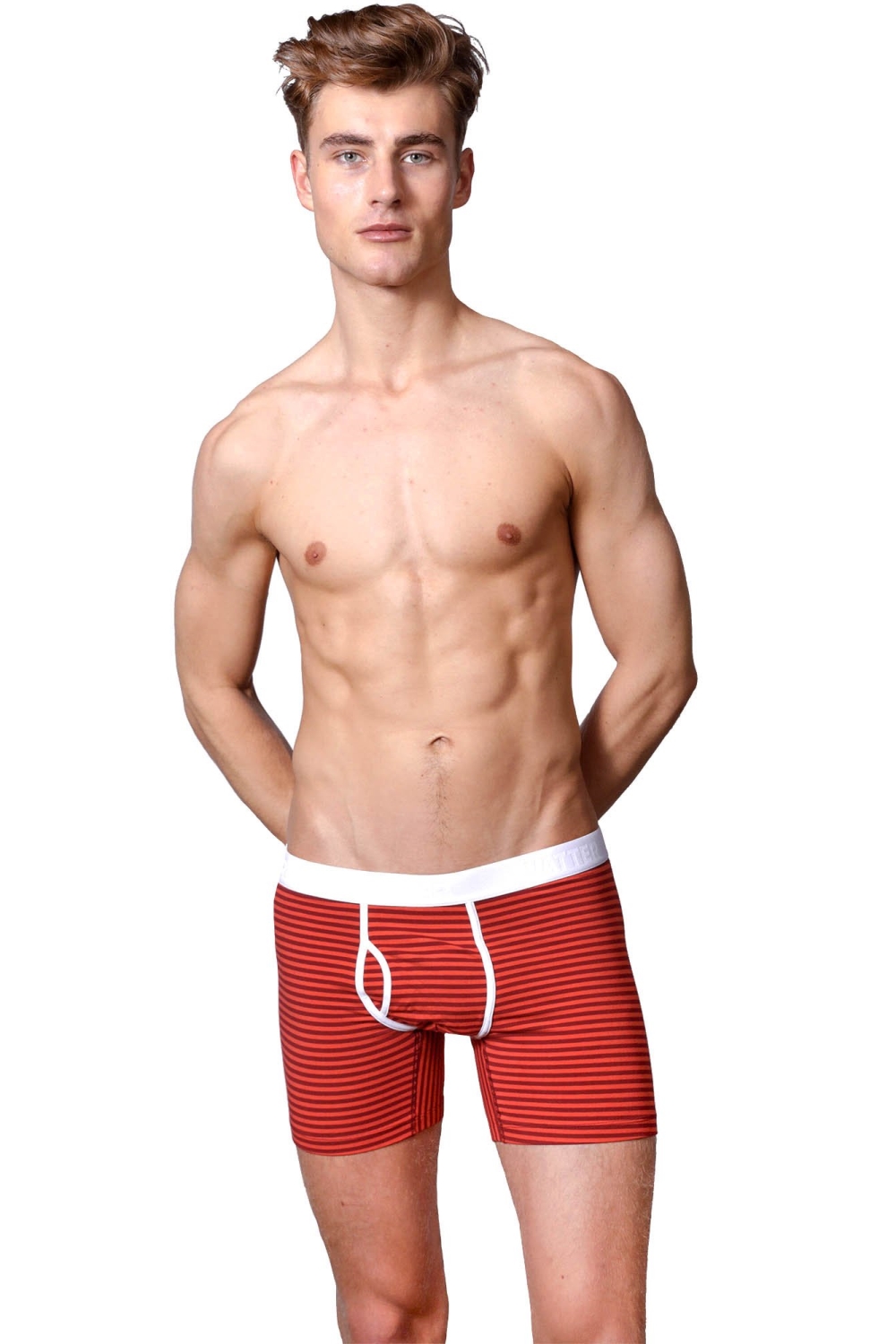 VATTER men vegan Boxer Shorts Claus Red Stripes