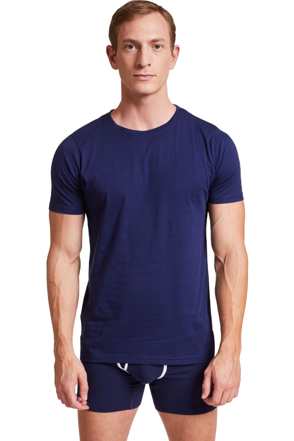 VATTER men vegan T-Shirt Basic Bob Navy