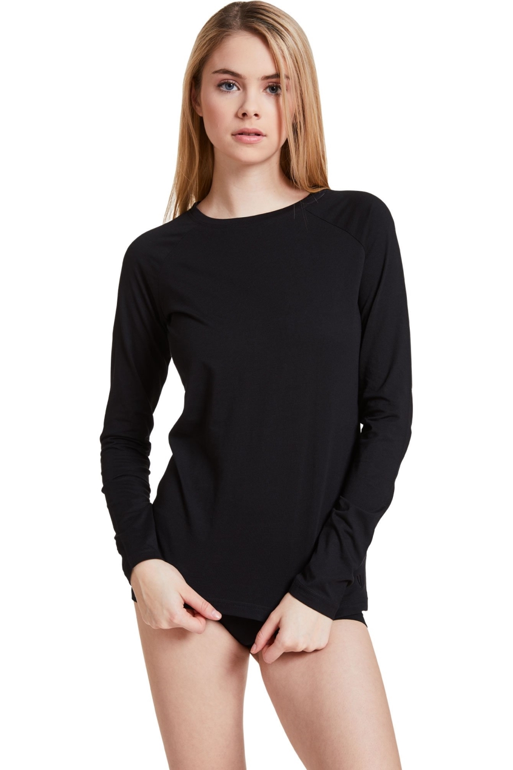 VATTER womens vegan Longsleeve Cozy Carla Black