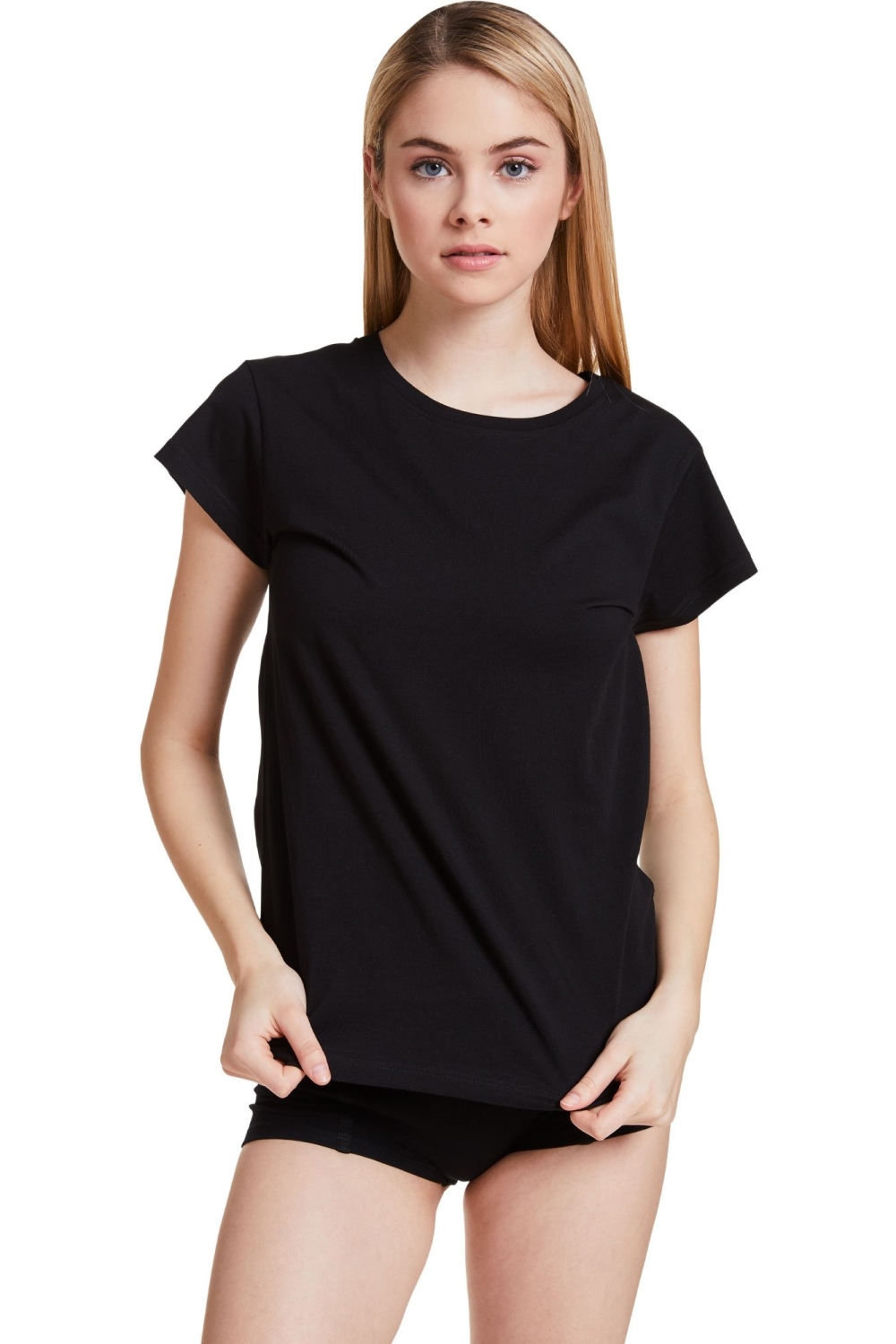 VATTER womens vegan T-Shirt Daisy Black