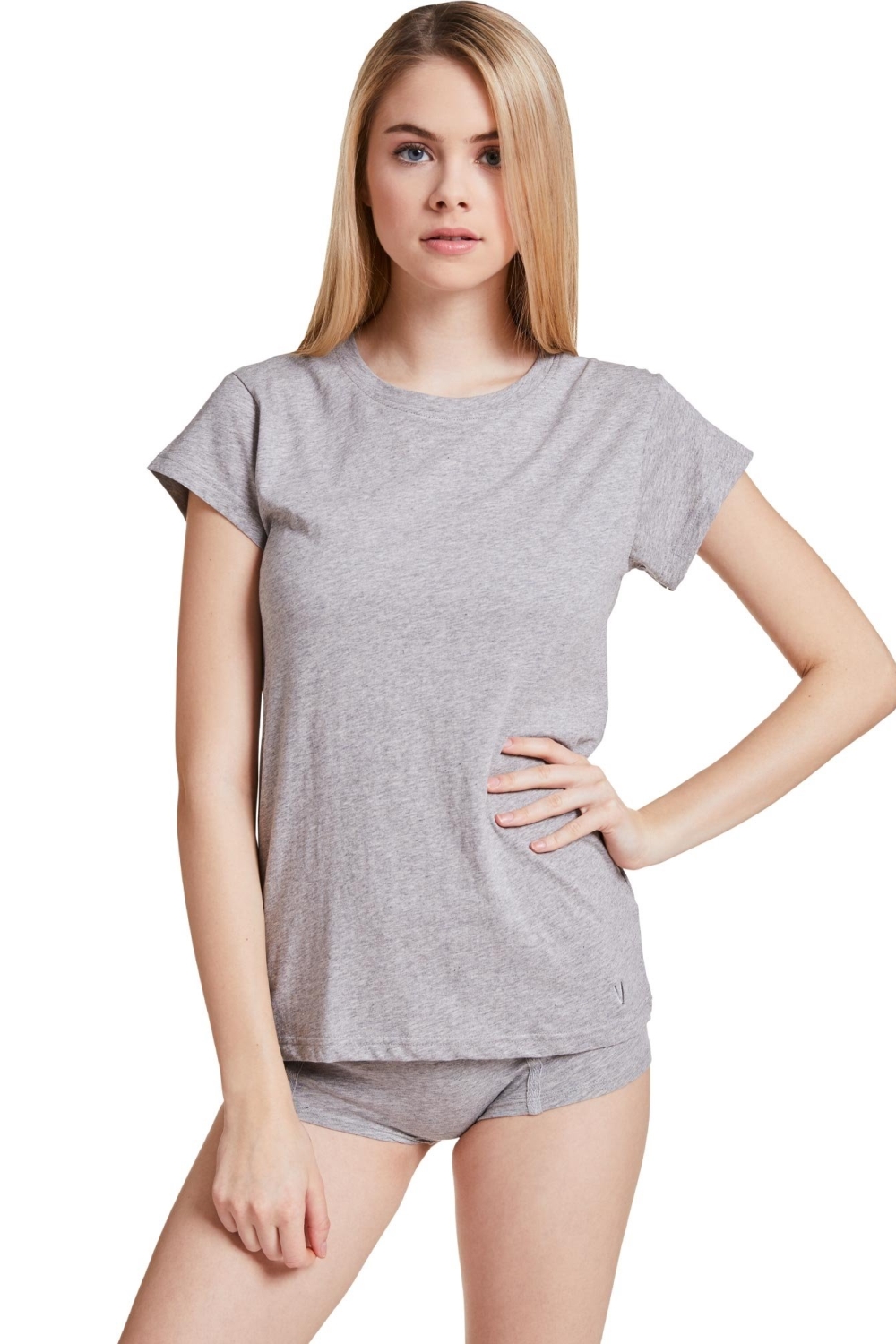 VATTER womens vegan T-Shirt Daisy Grey