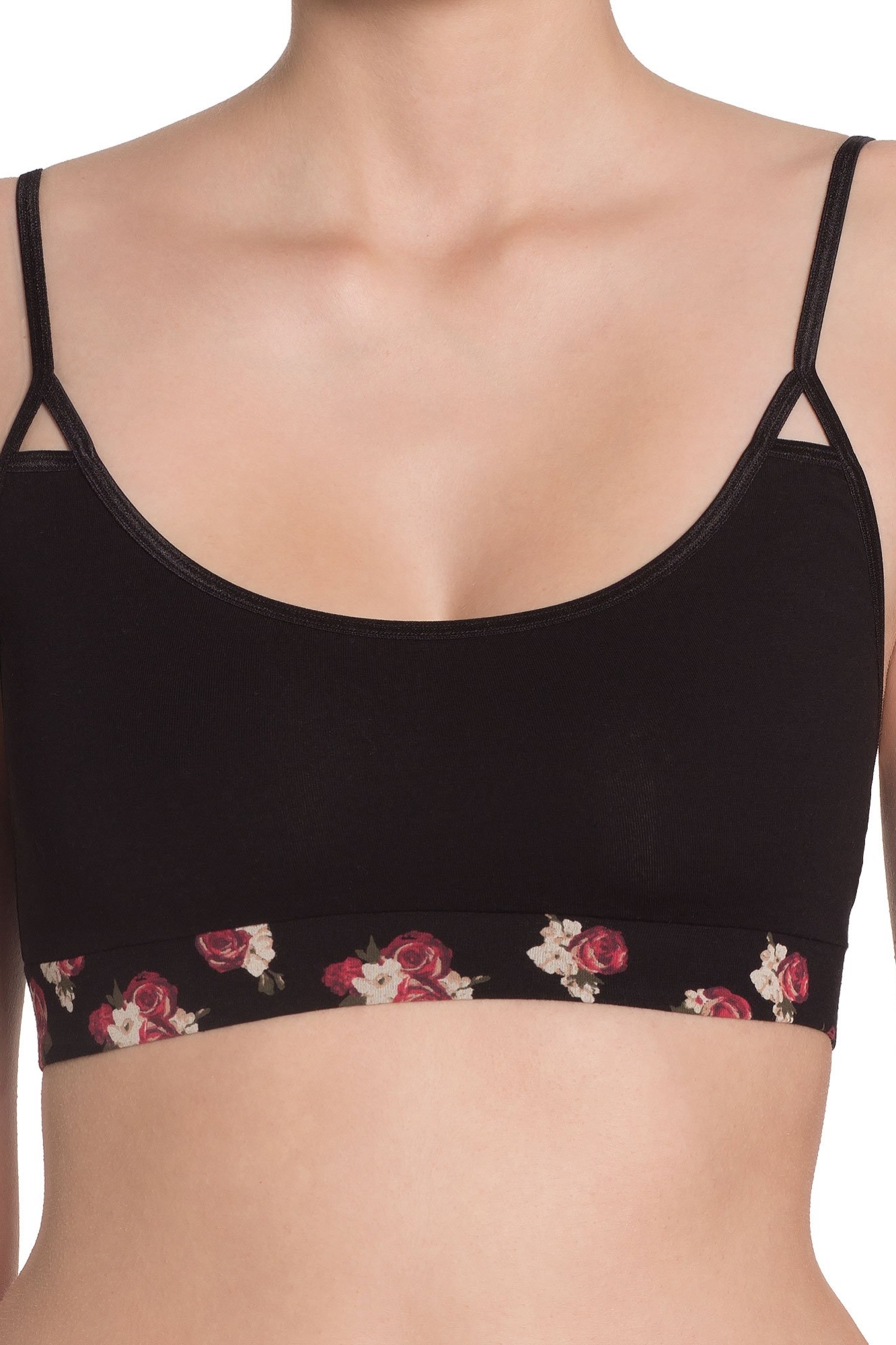 VATTER womens vegan Bralette Paula Large Flowers