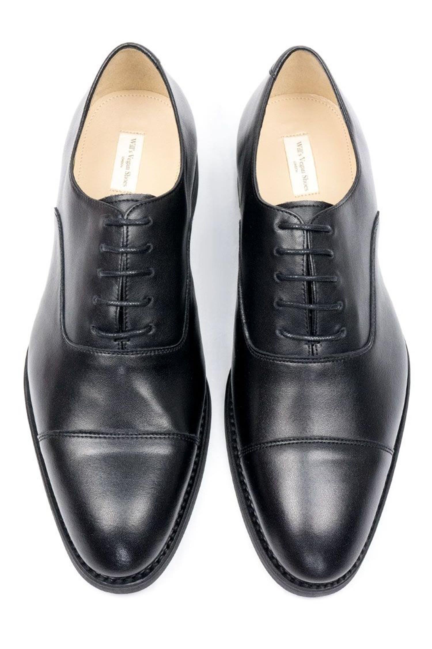 Image of Will's Vegan Store mannen vegan Oxford Schoenen Goodyear Welt Zwart