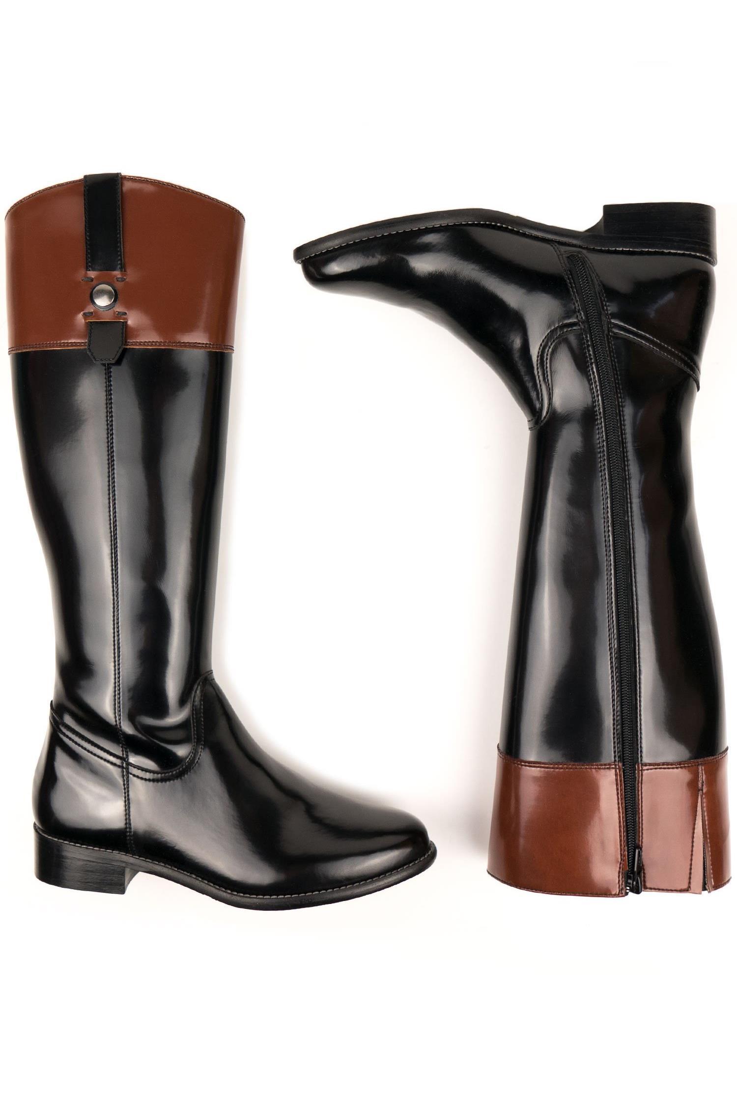Will's Vegan Store Damen vegan Stiefel Reiten Schwarz