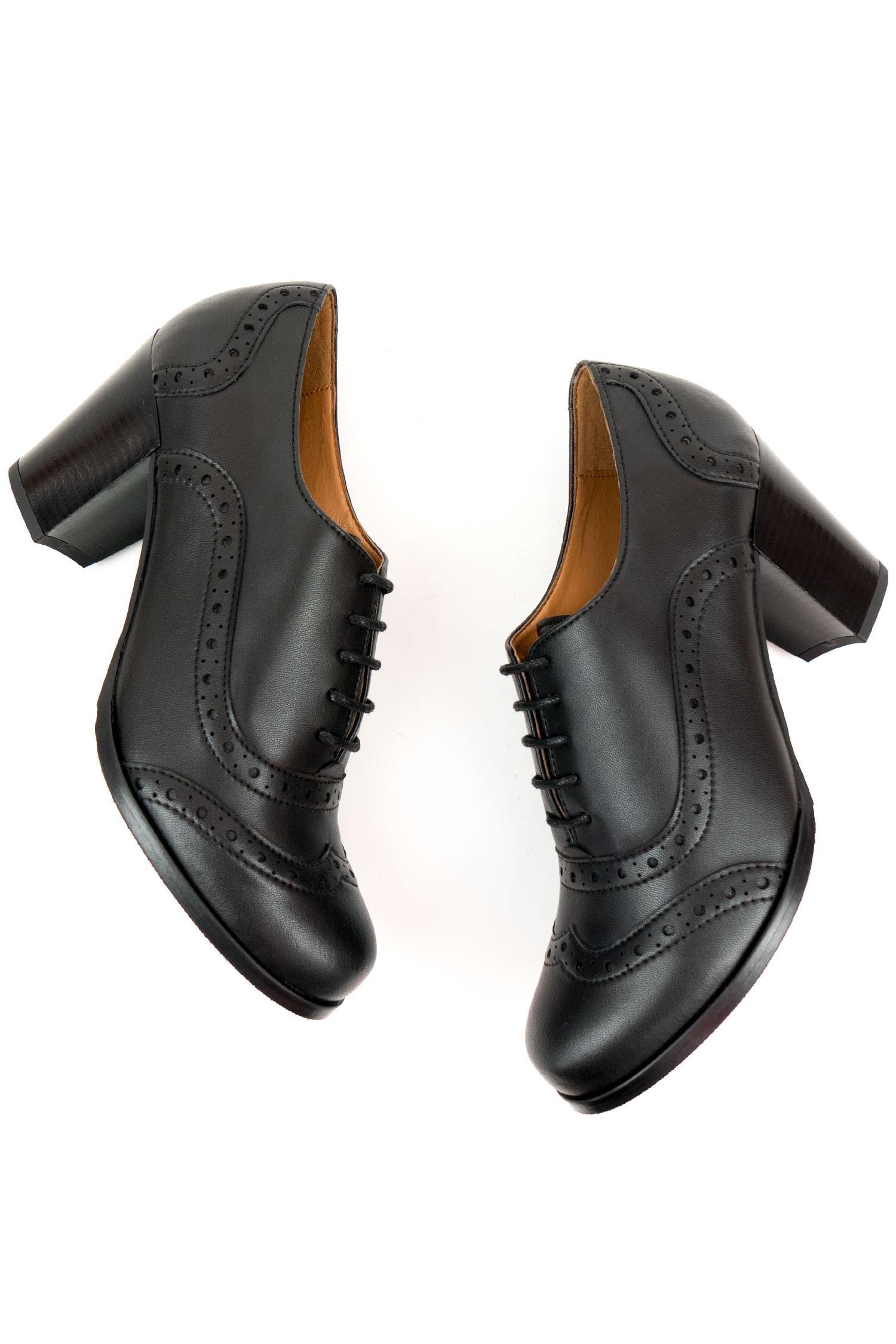 Image of Will's Vegan Store dames vegan Brogues City Zwart