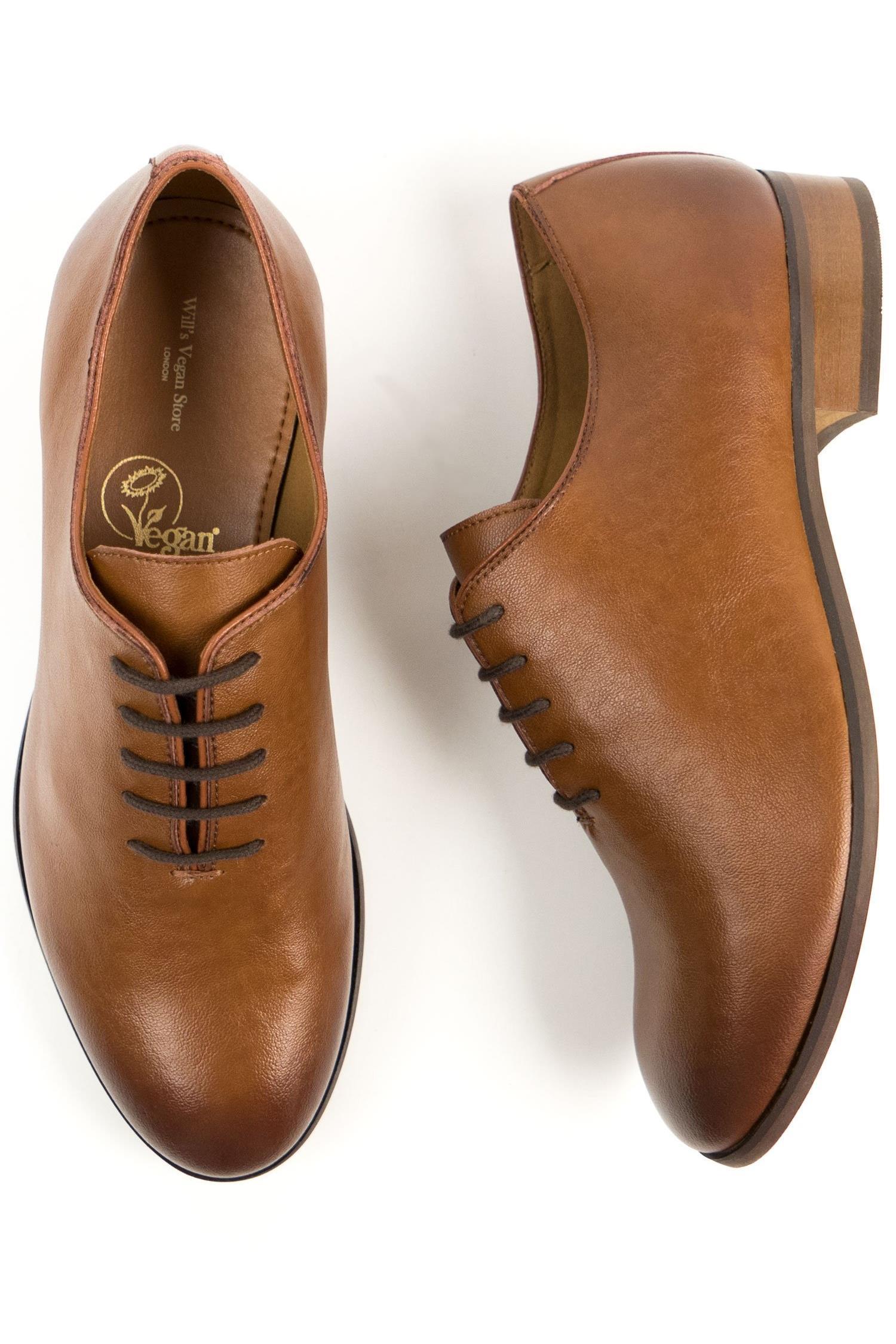 Image of Will's Vegan Store mannen vegan Oxfords 81 Bruin