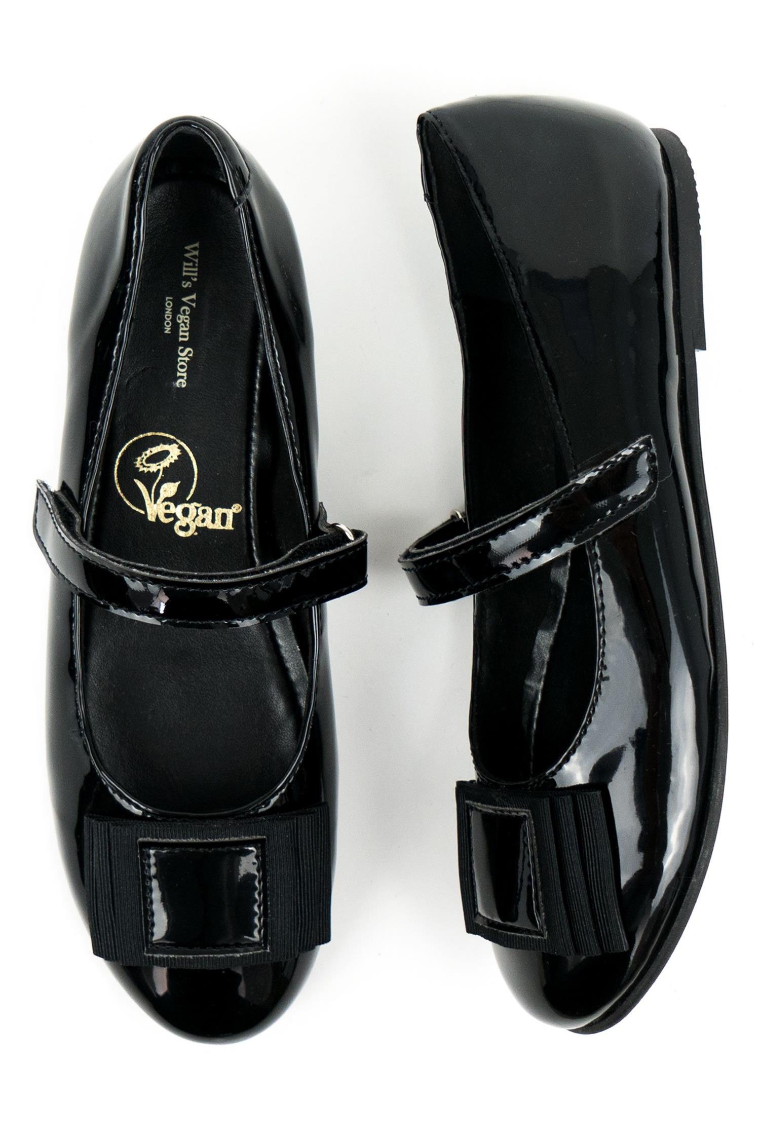 Will's Vegan Store unisex vegan Ballerinas Black