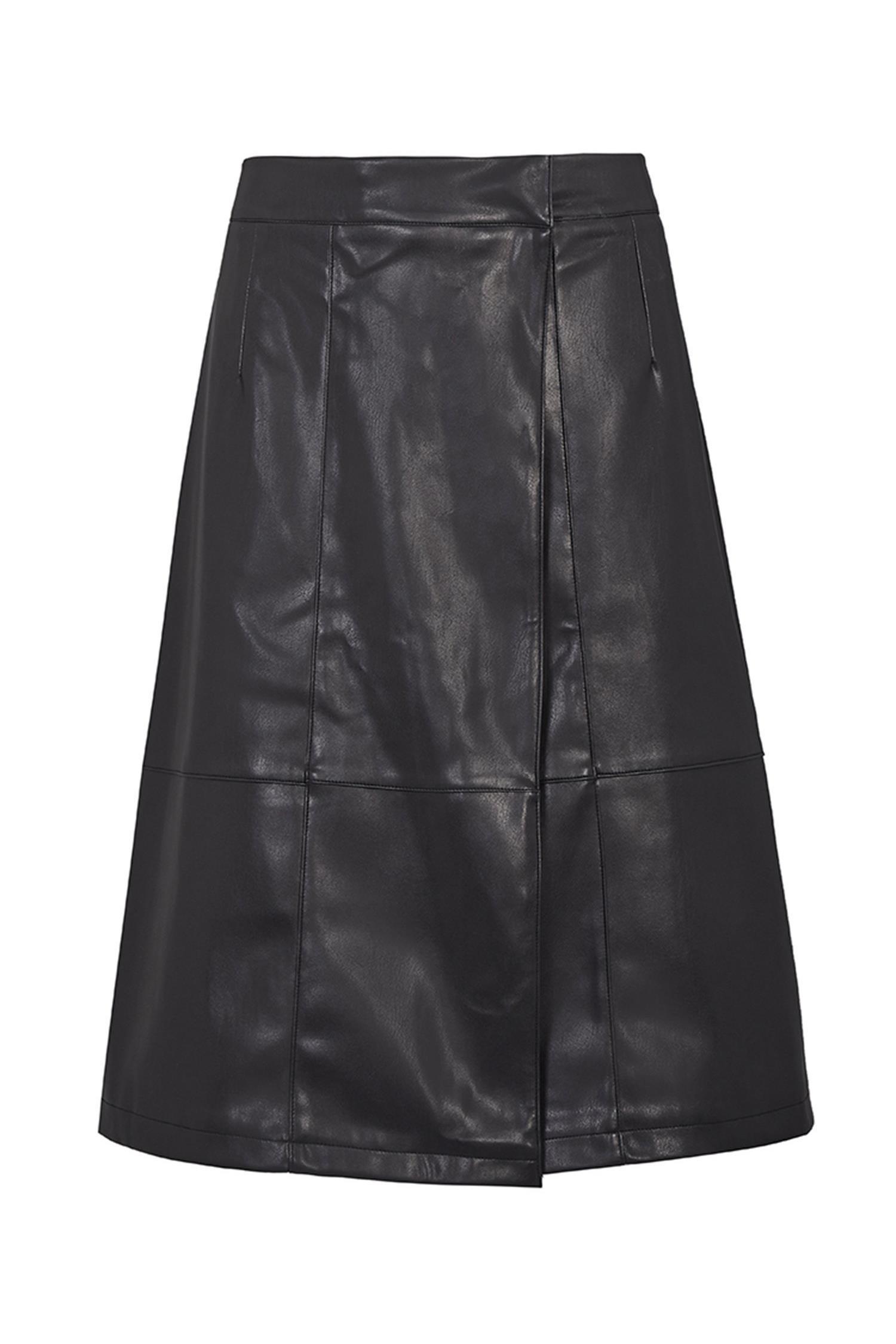 Will's Vegan Store womens vegan Vegan Leather Skirt Black