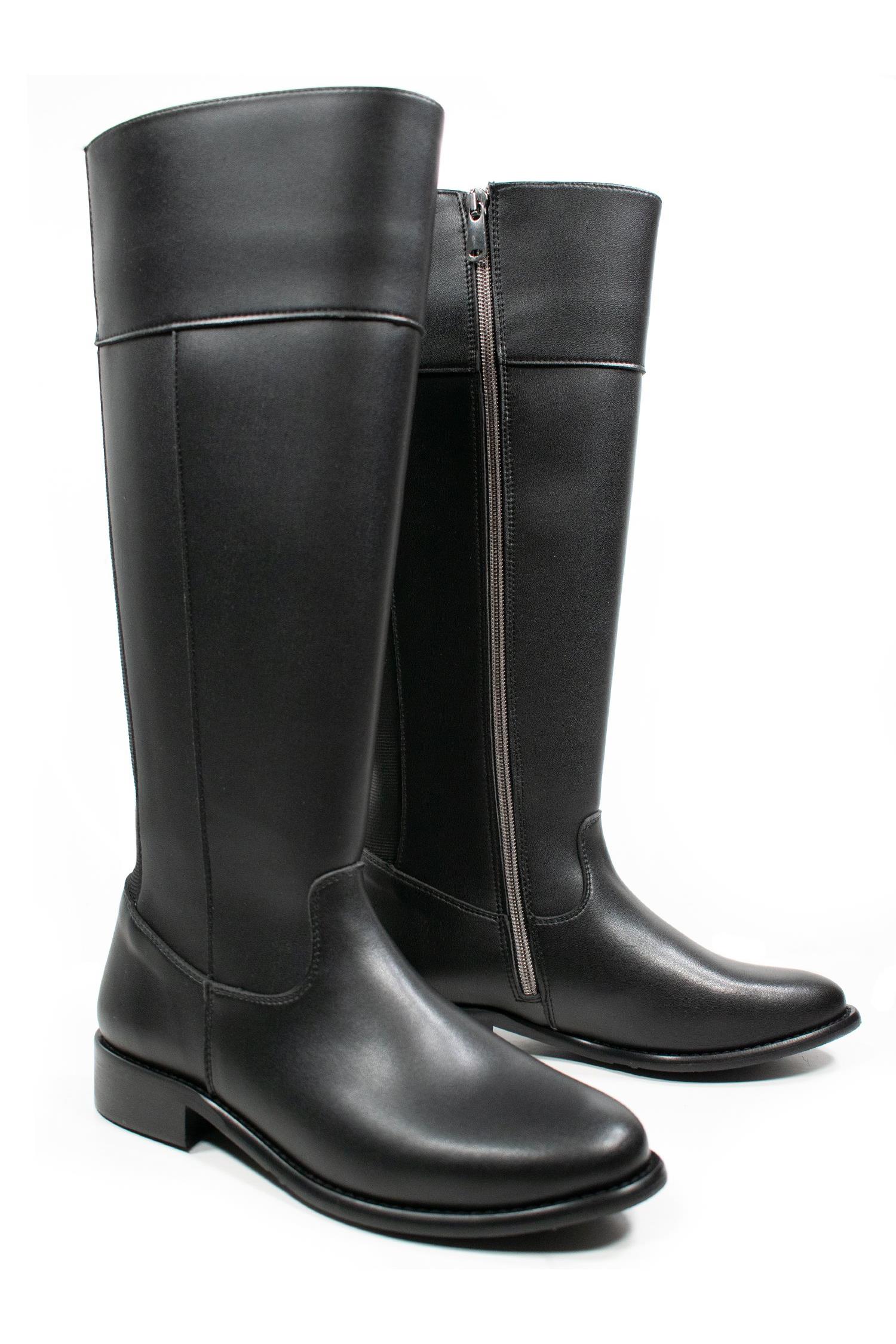Will's Vegan Store Damen vegan Kniehohe Stiefel Schwarz