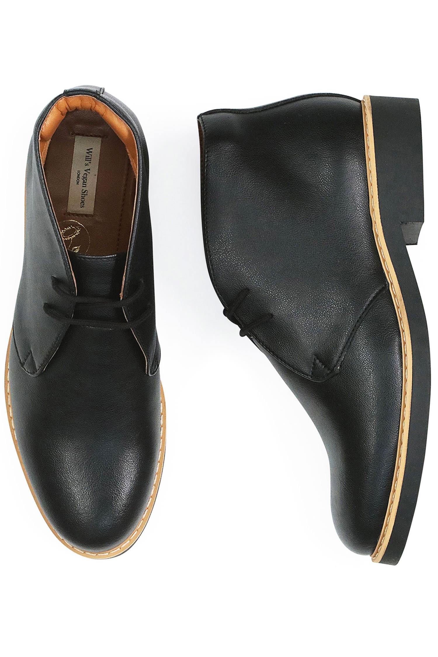 Will's Vegan Store womens vegan Desert Boots Signature Black