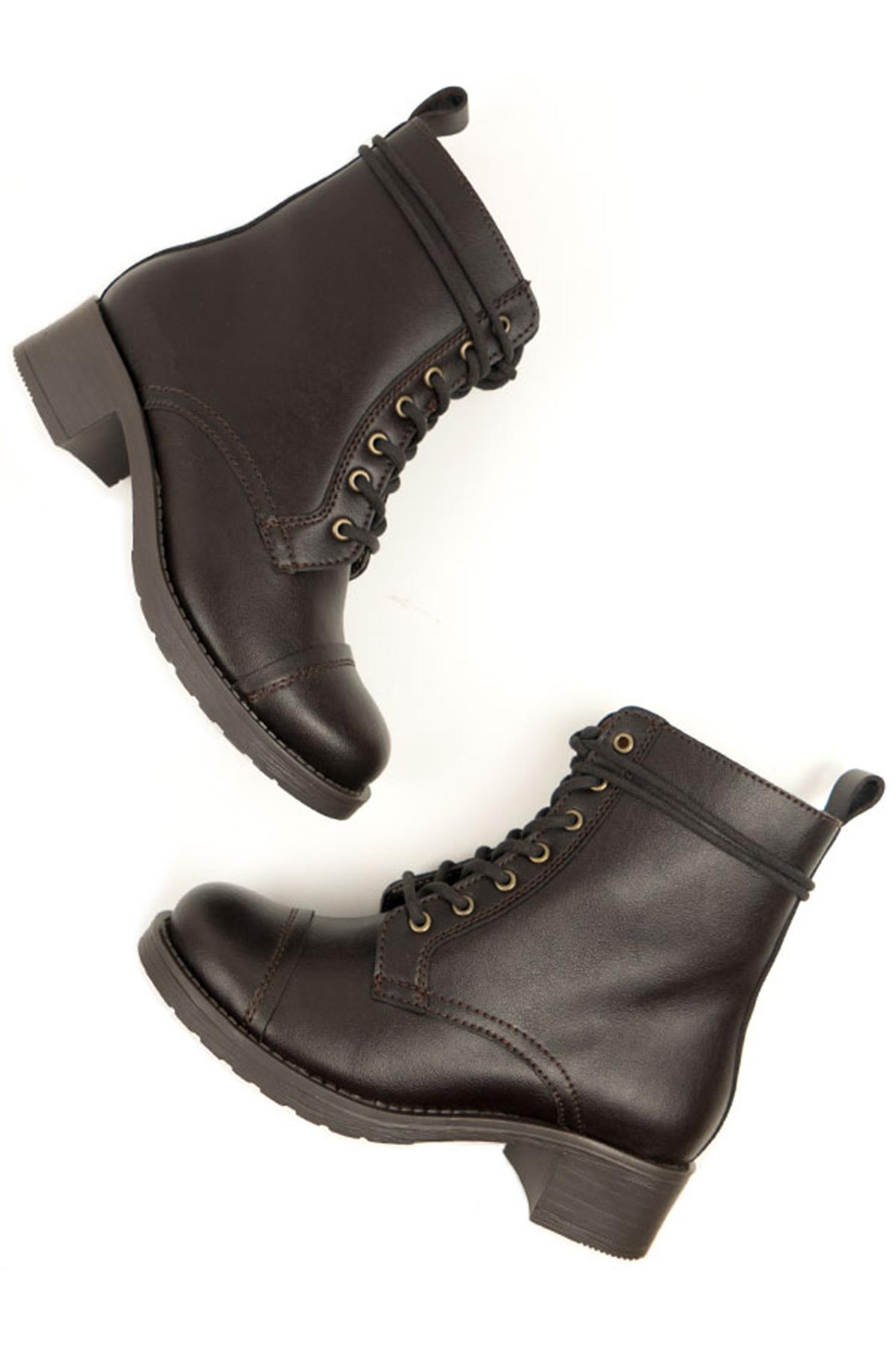 Will's Vegan Store Damen vegan Stiefel Aviator 2 Dunkelbraun