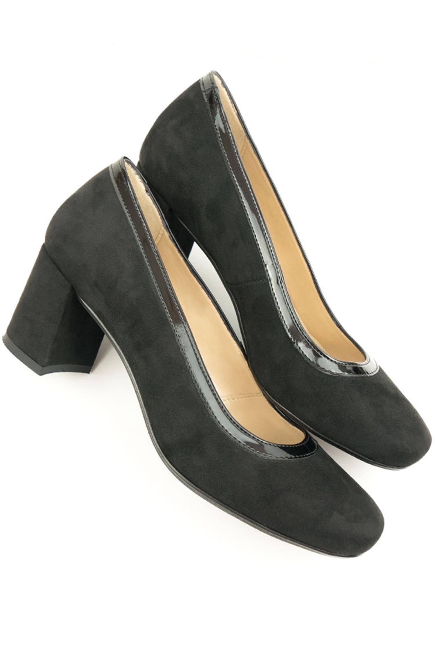 Will's Vegan Store Damen vegan Blockabsatz Schwarz Vegan Wildleder