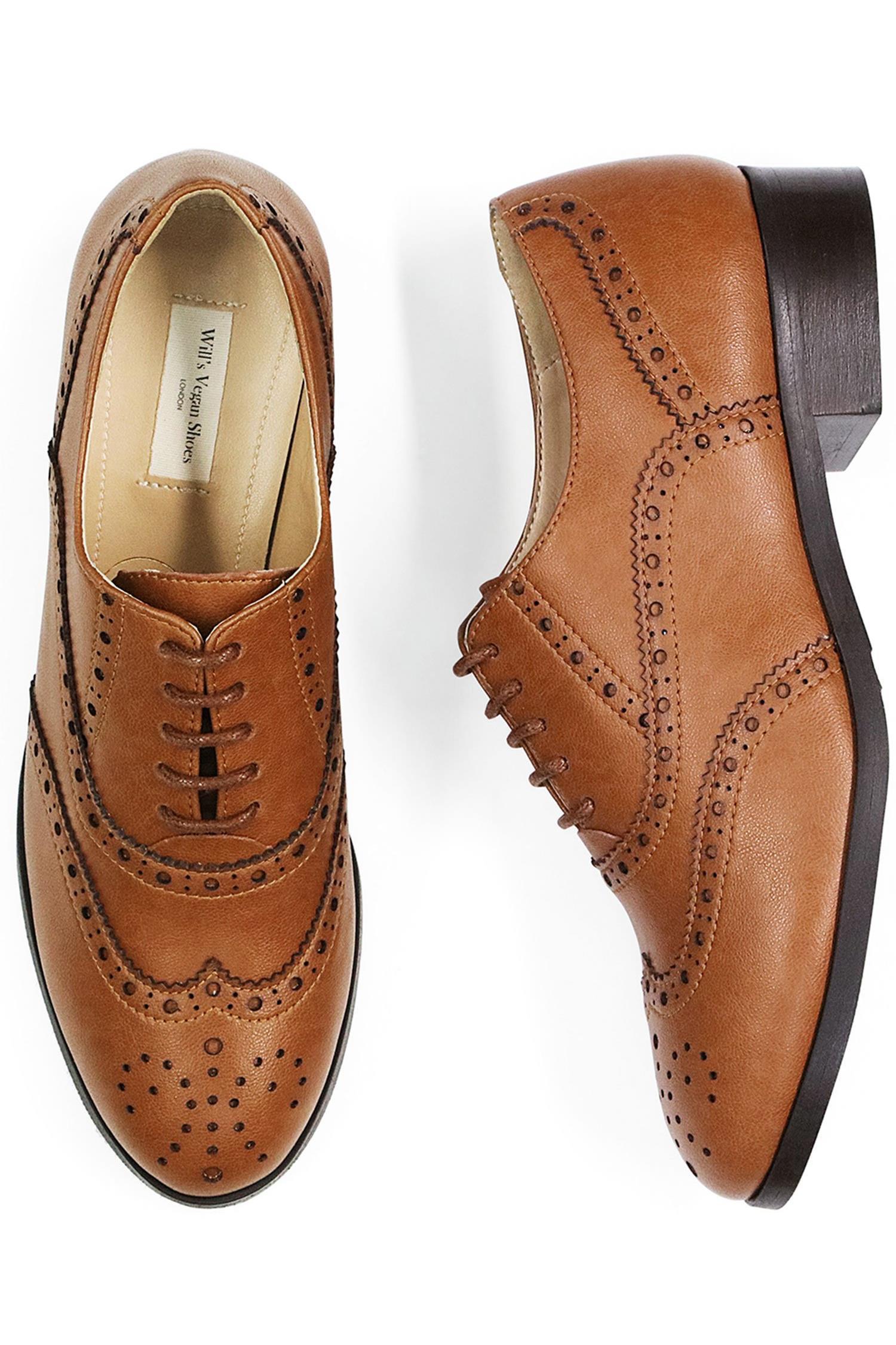 Will's Vegan Store Damen vegan Oxford Brogues Braun