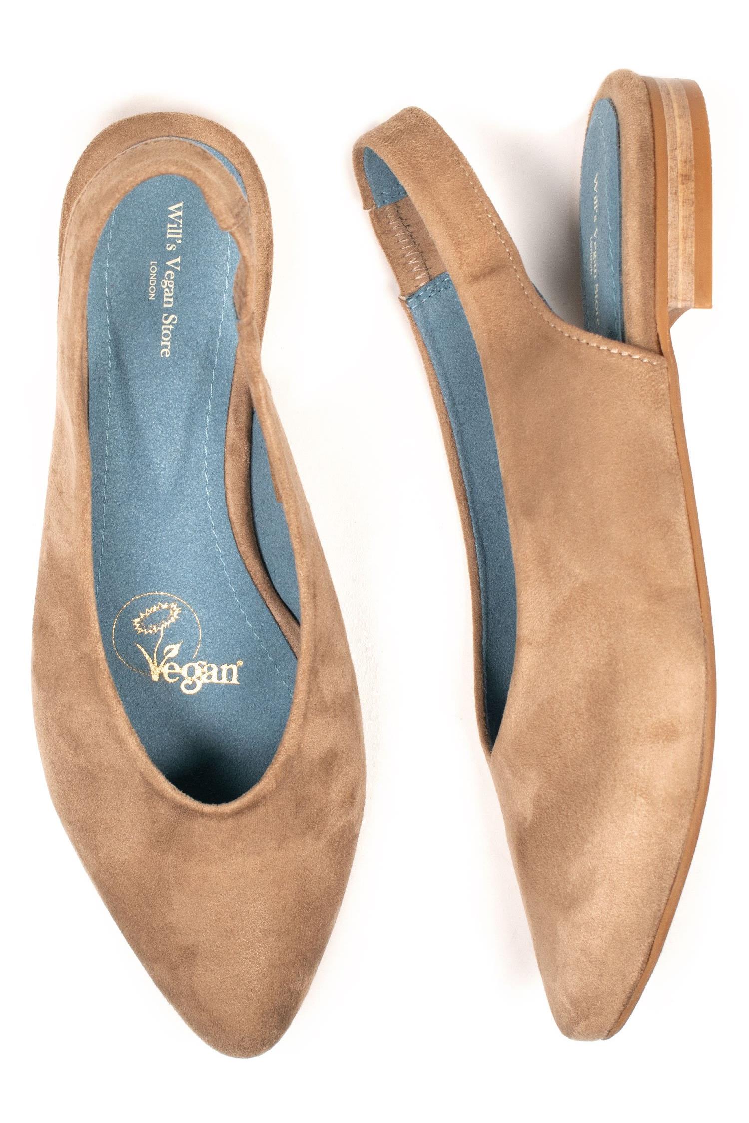 Will's Vegan Store Damen vegan Slingbacks Hellbraun