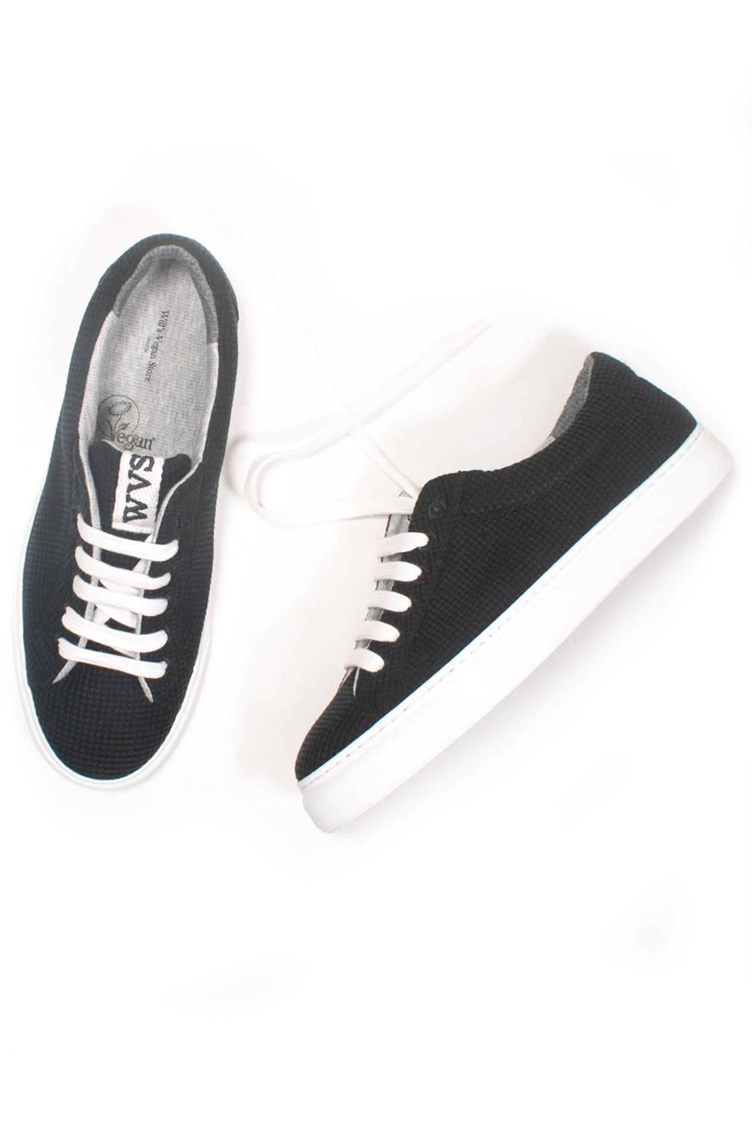 41812 - Wills Vegan Store Damen vegan Ldn Biologisch Abbaubare Sneaker Schwarz