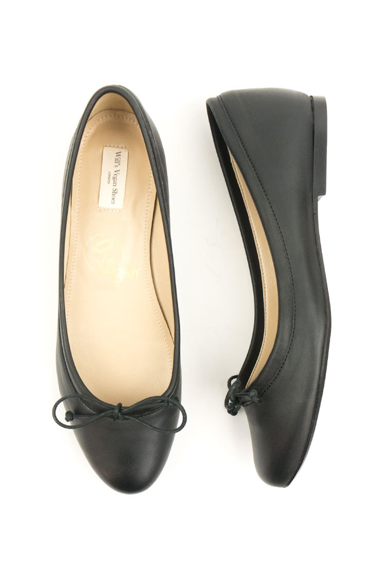 Image of Will's Vegan Store dames vegan Ballerina's Zwart