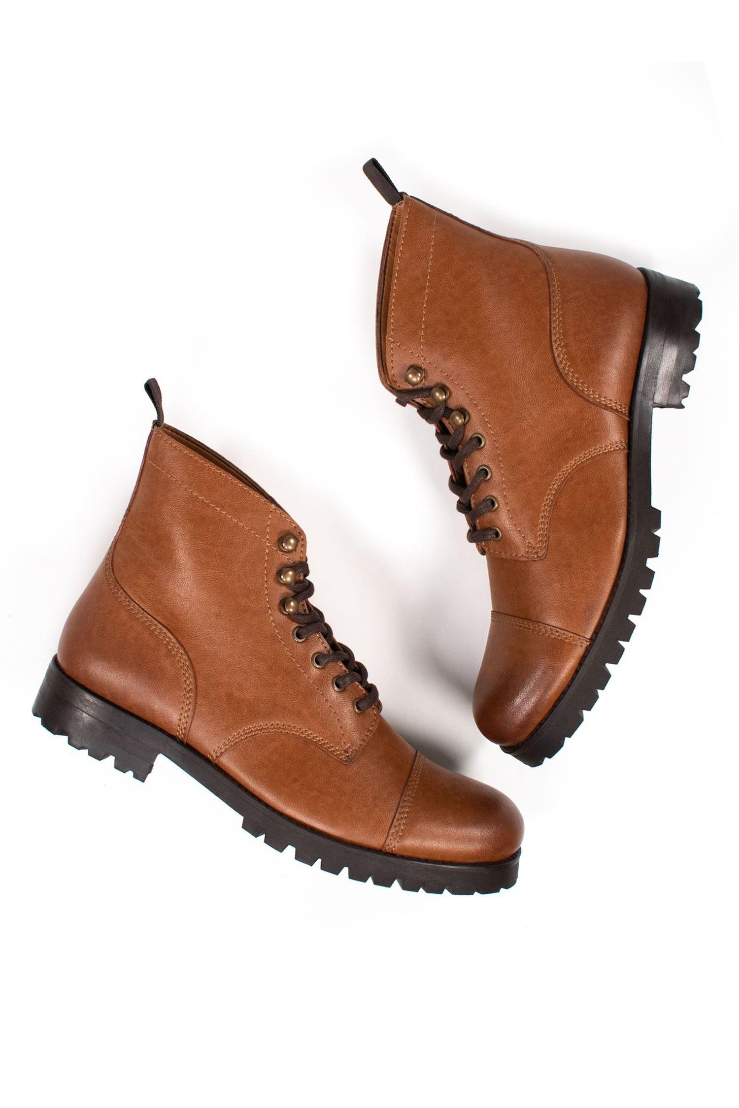 Image of Will's Vegan Store mannen vegan Work Boots Lichtbruin
