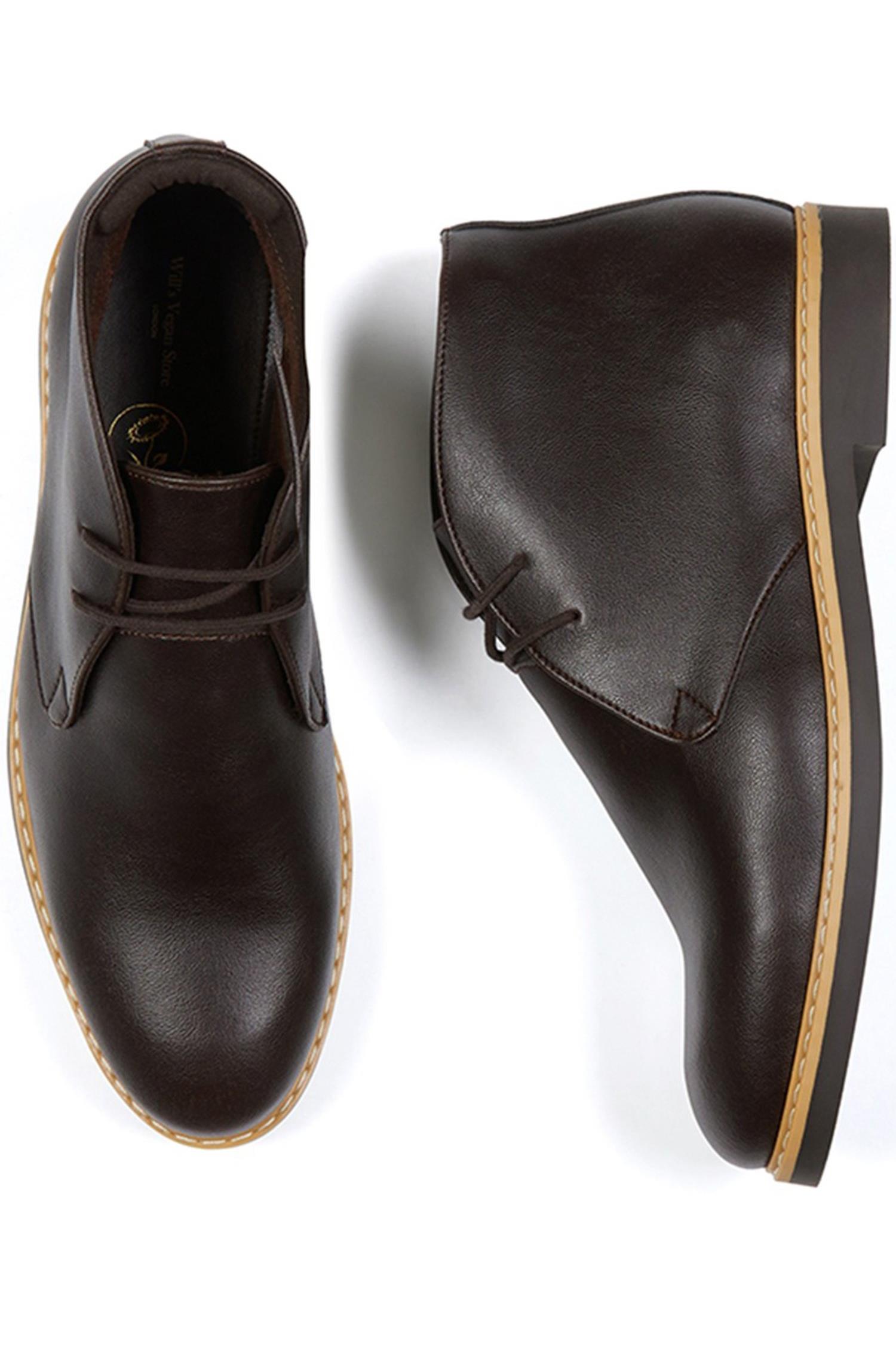 Image of Will's Vegan Store mannen vegan Desert Boots Signature Donkerbruin