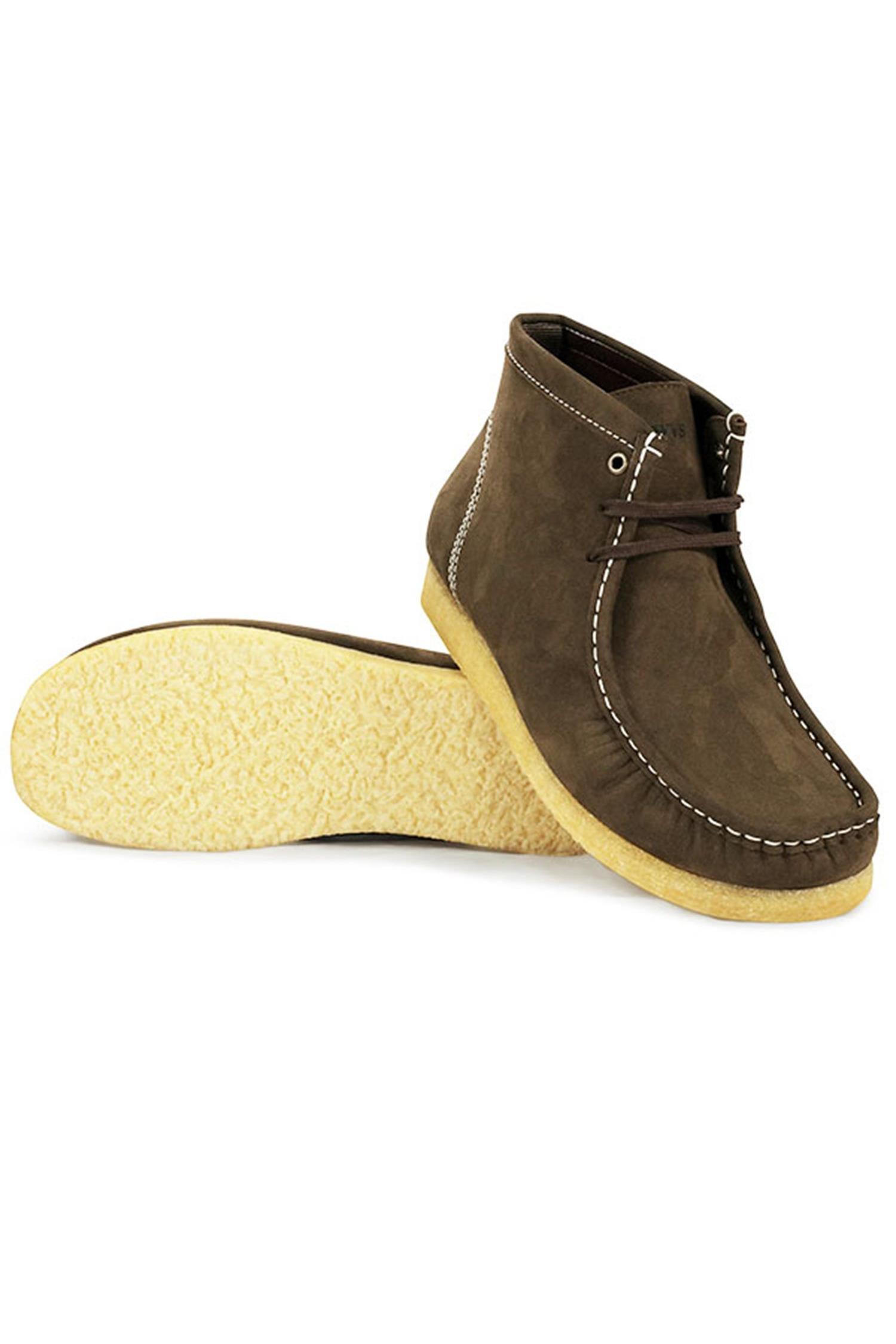 Image of Will's Vegan Store mannen vegan Moccasin Boots Donkerbruin