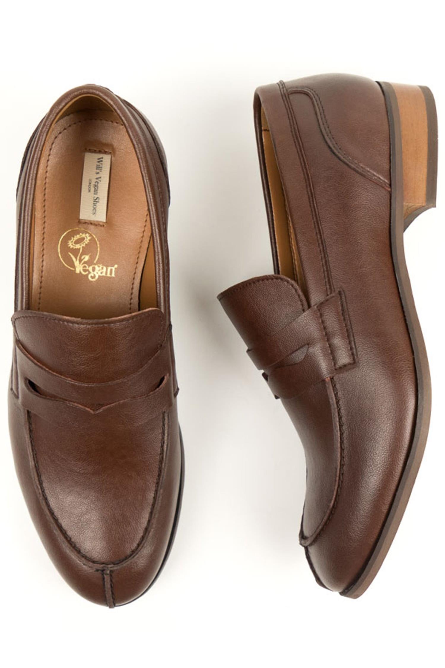Image of Will's Vegan Store mannen vegan Loafers City Donkerbruin