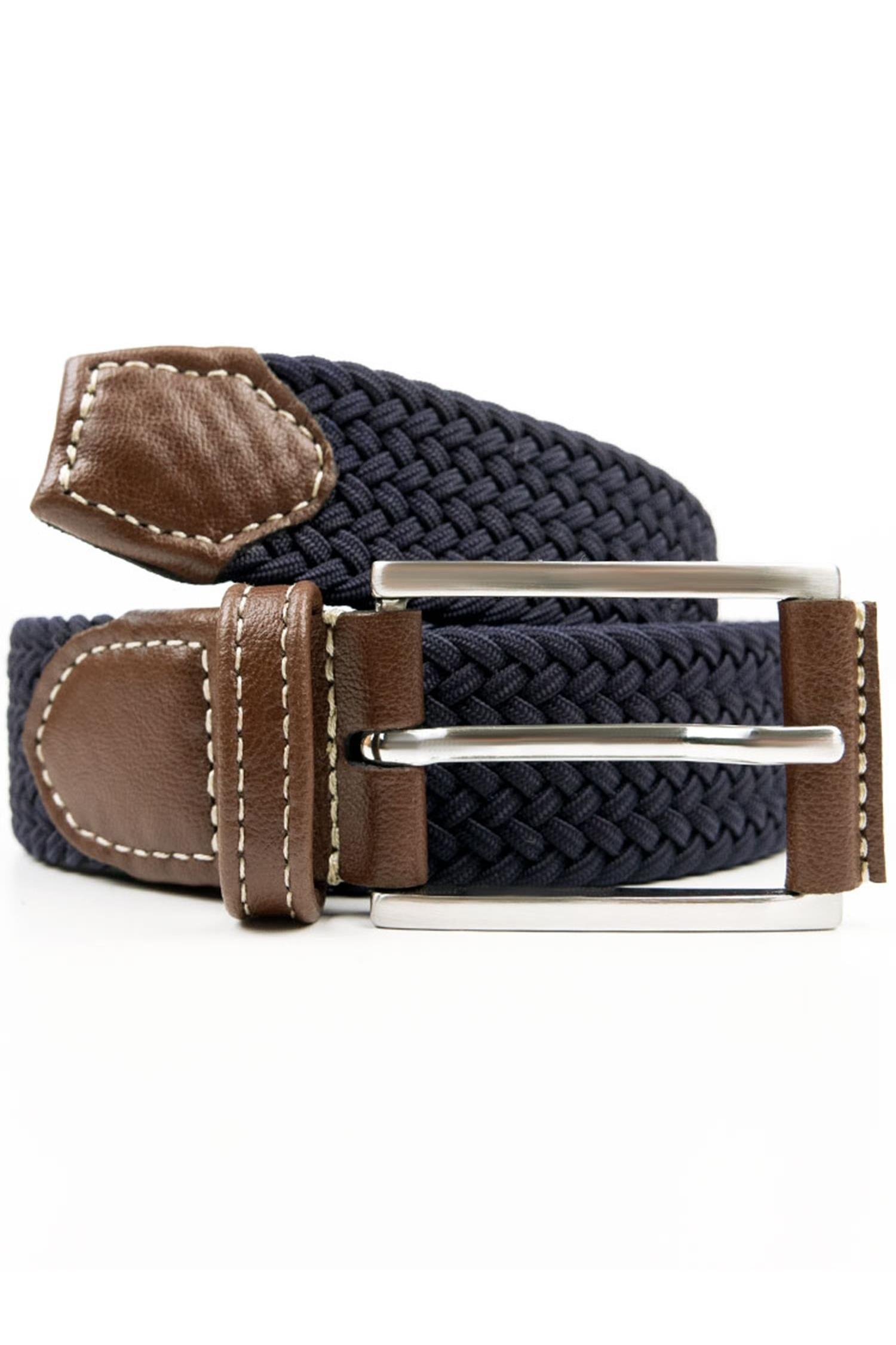 Will's Vegan Store men vegan Woven Belt 3.5 Cm Dark Blue